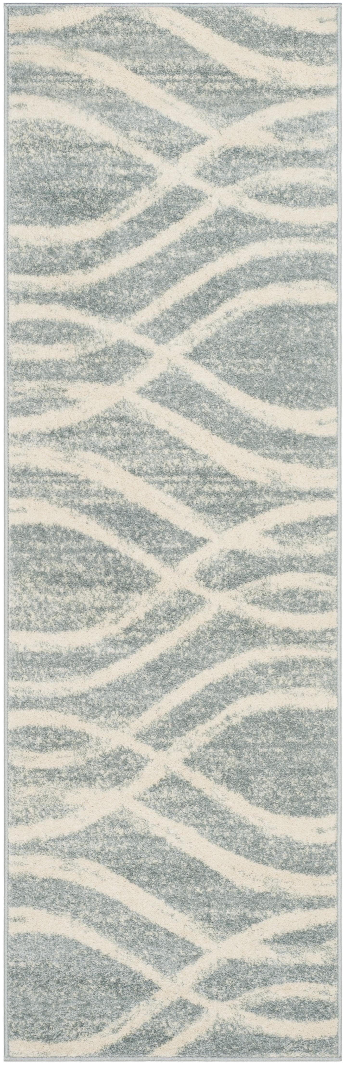 Adirondack ADR125 Machine Made Indoor Runner - Cream/Slate - 2'-6"x6' - Safavieh