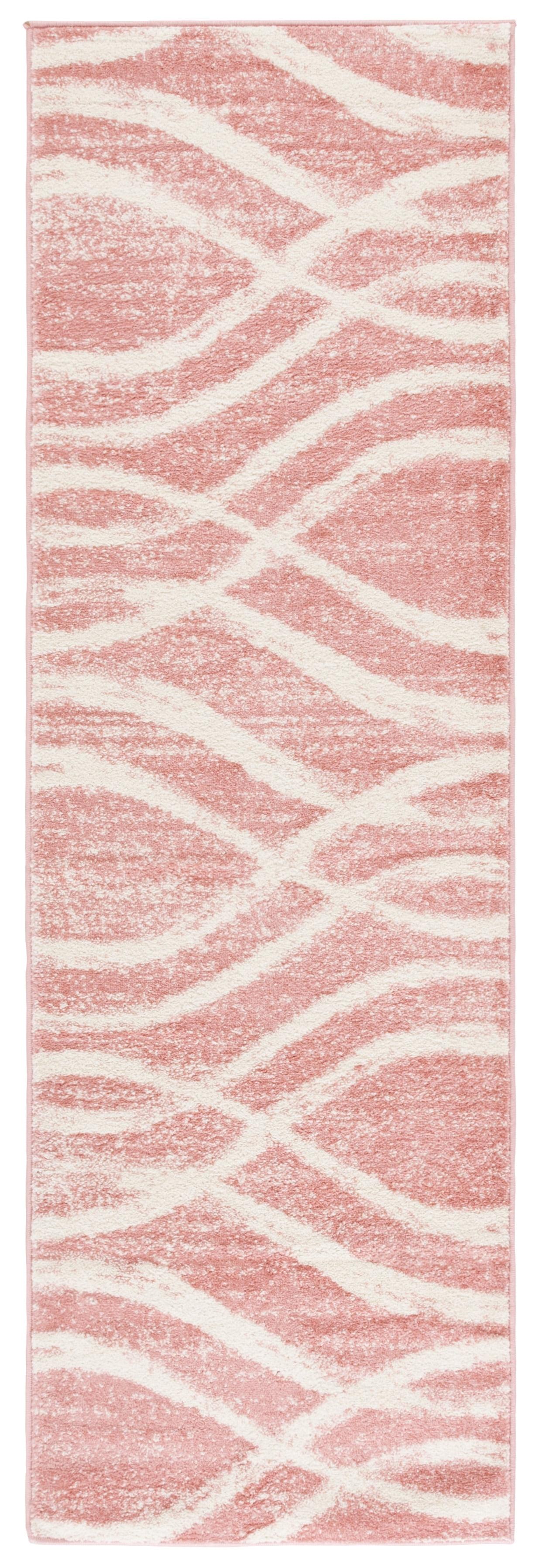Adirondack ADR125 Machine Made Indoor Runner - Rose/Cream - 2'-6"x10' - Safavieh