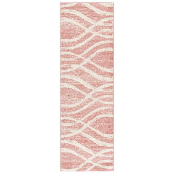 Adirondack ADR125 Machine Made Indoor Runner - Rose/Cream - 2'-6"x10' - Safavieh