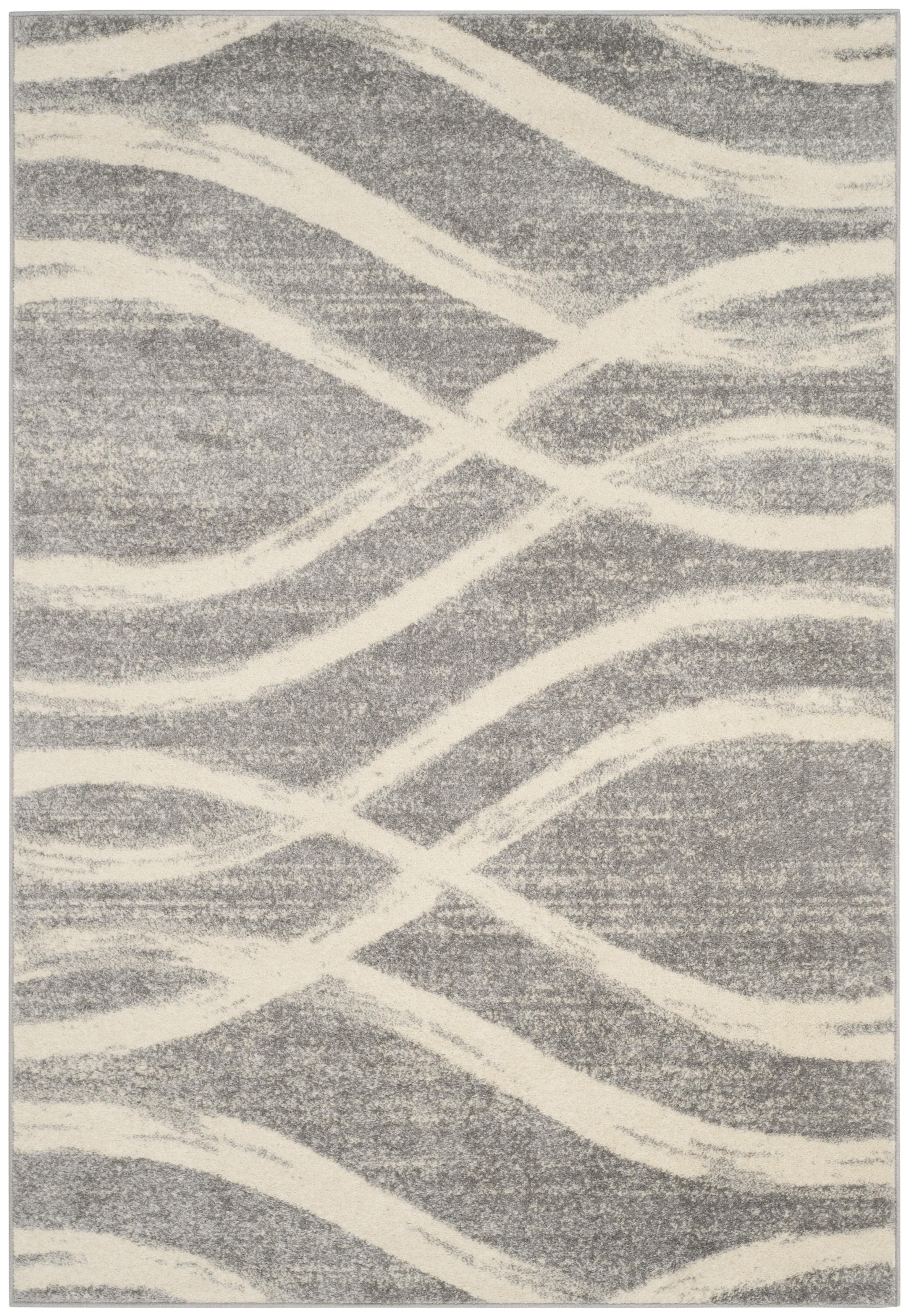Adirondack ADR125 Machine Made Indoor Area Rug - Grey/Cream - 6'x9' - Safavieh