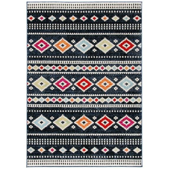 Adirondack ADR277 Power Loomed Area Rug - Black/Ivory - 8'9"x11'9" - Safavieh.