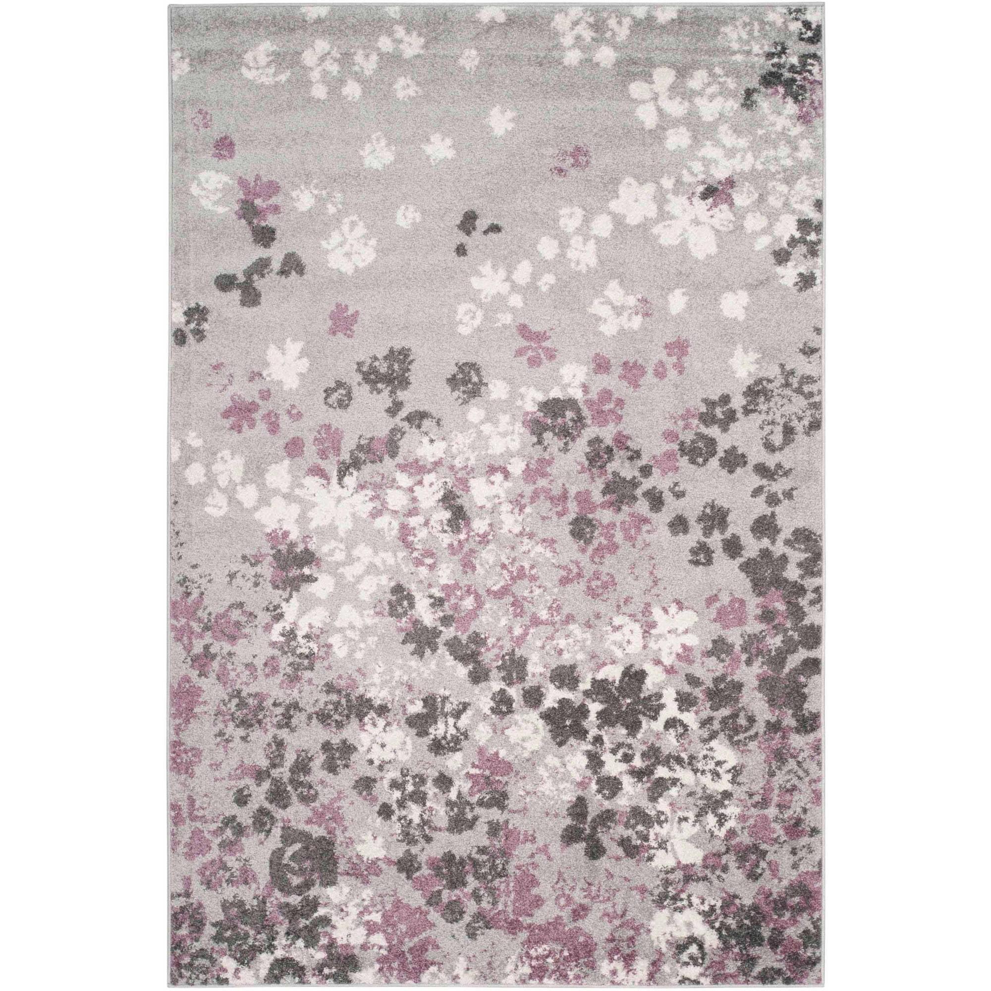 Adirondack ADR115 Machine Made Indoor Area Rug - Light Grey/Purple - 4'x6' - Safavieh