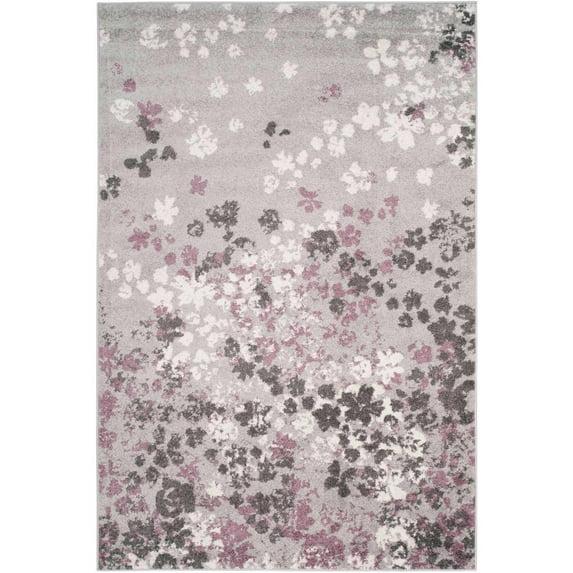 Adirondack ADR115 Machine Made Indoor Area Rug - Light Grey/Purple - 4'x6' - Safavieh