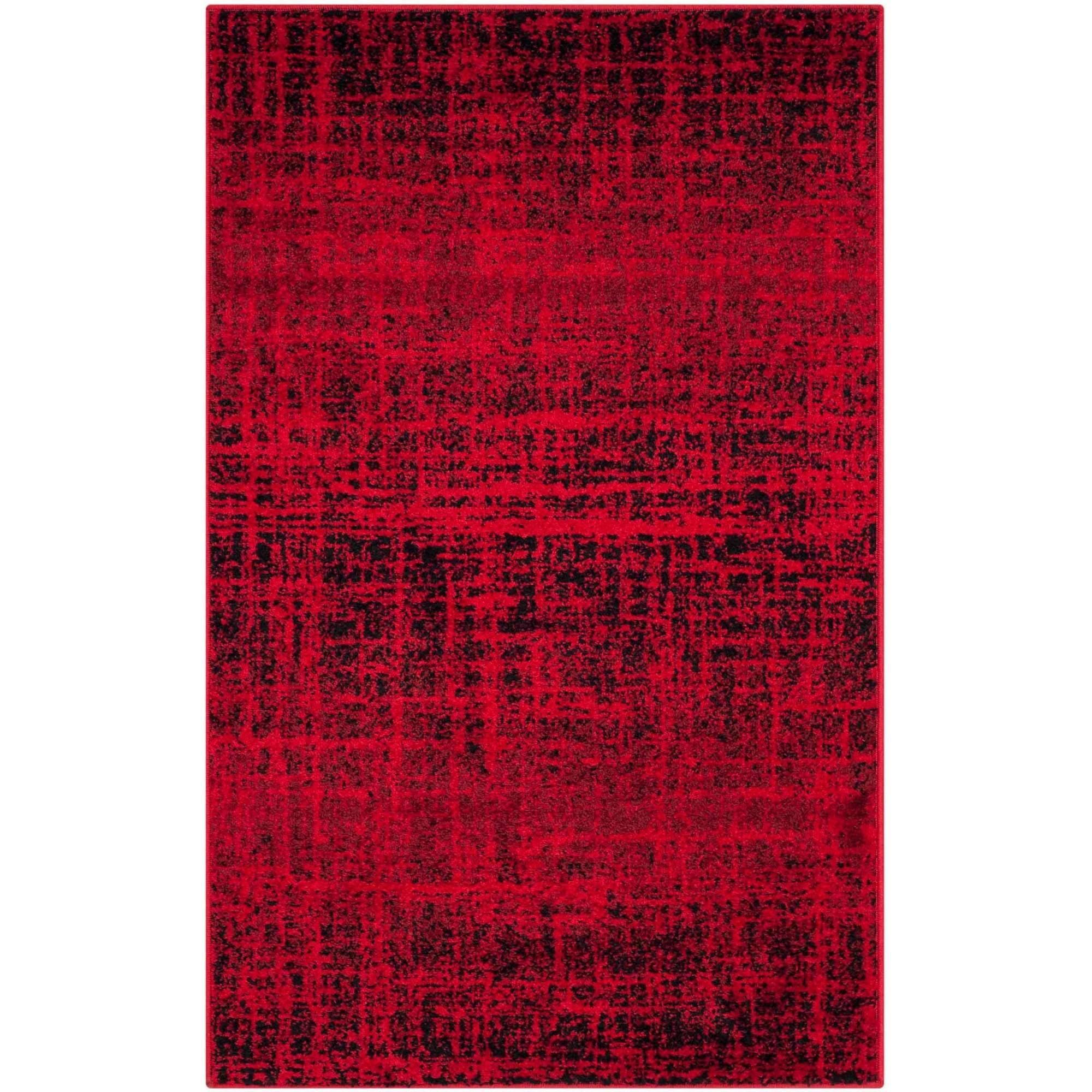 Adirondack ADR116 Machine Made Indoor Accent Rug - Red/Black - 3'x5' - Safavieh