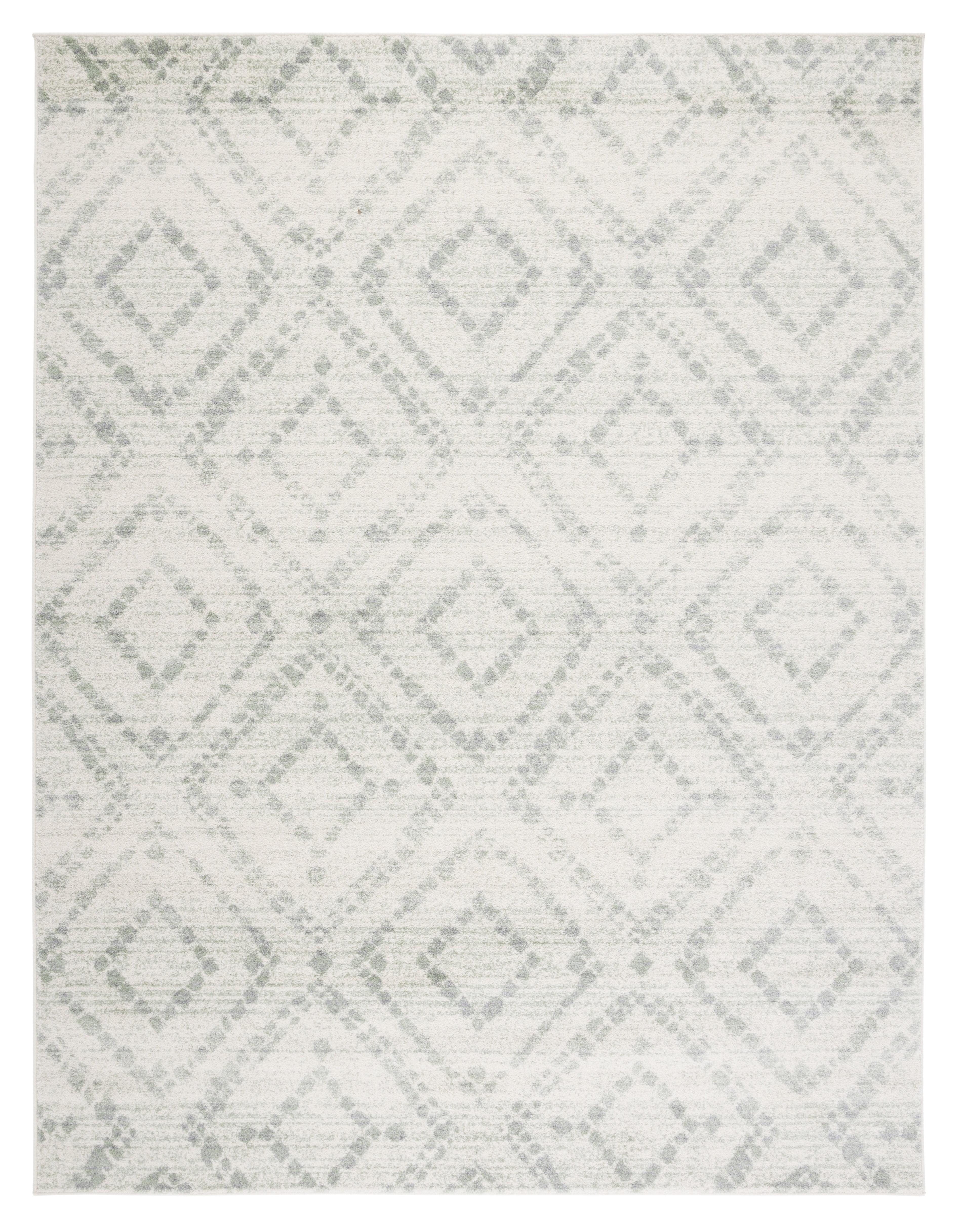 SAFAVIEH Adirondack Lecia Geometric Area Rug, Ivory/Green, 10' x 14'