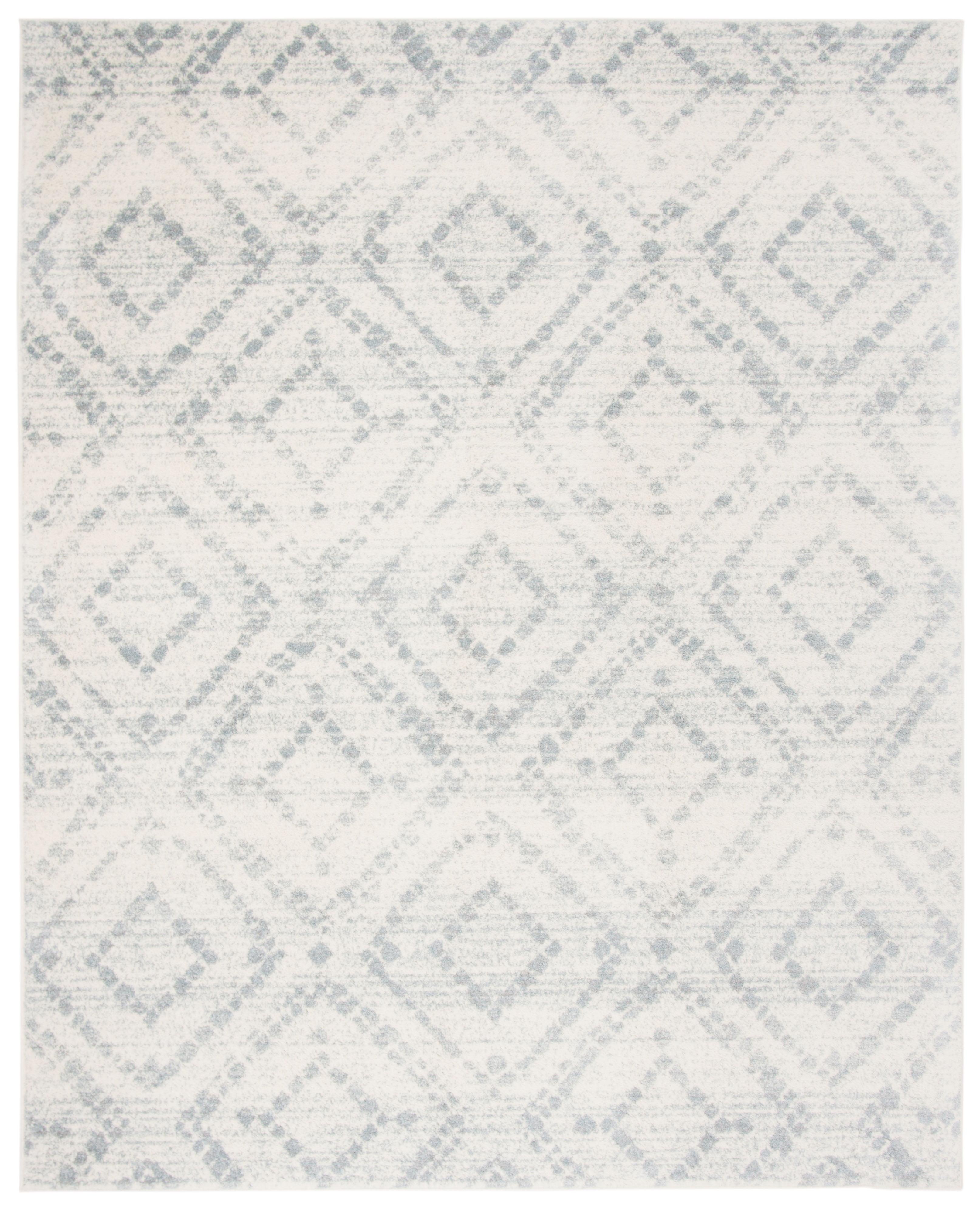 SAFAVIEH Adirondack Lecia Geometric Area Rug, Ivory/Light Blue, 10' x 14'
