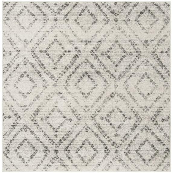 Adirondack ADR131 Machine Made Indoor Area Rug - Light Grey/Grey - 8'x8' - Safavieh