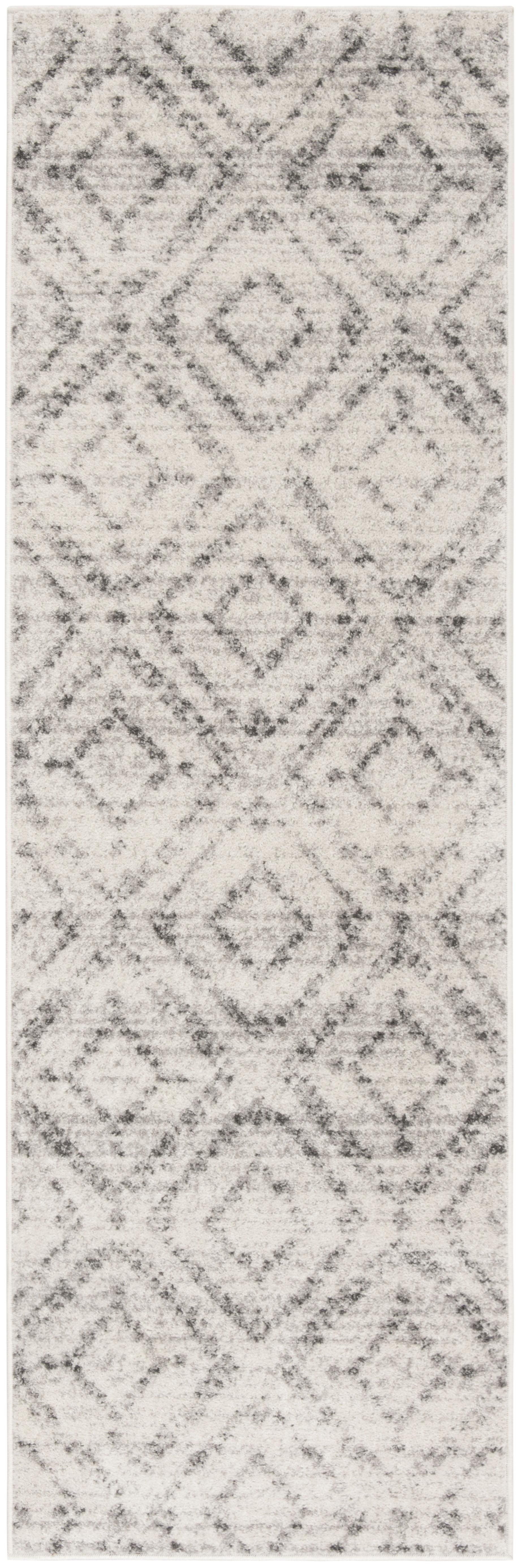Adirondack ADR131 Machine Made Indoor Runner - Light Grey/Grey - 2'-6"x10' - Safavieh