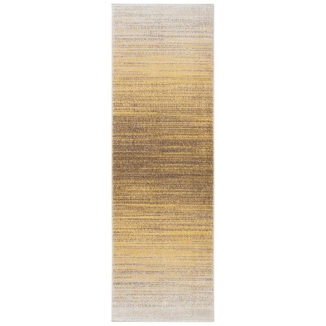 SAFAVIEH Adirondack Maris Abstract Runner Rug, Gold/Ivory, 2'6" x 12'