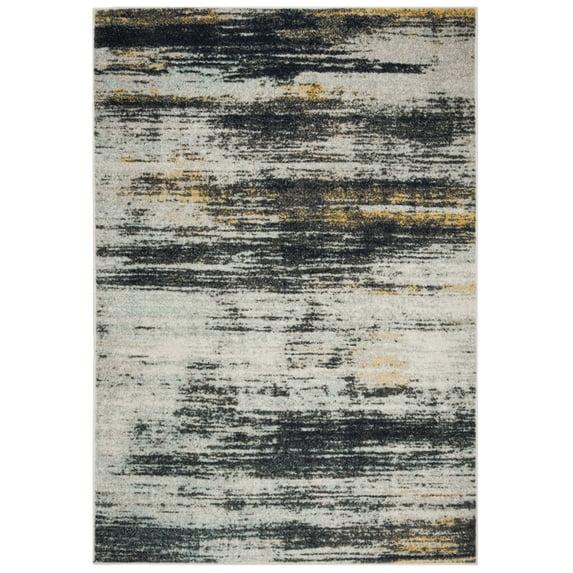 Adirondack ADR201 Power Loomed Runner Rug - Light Grey/Black - 2'6"x8' - Safavieh.