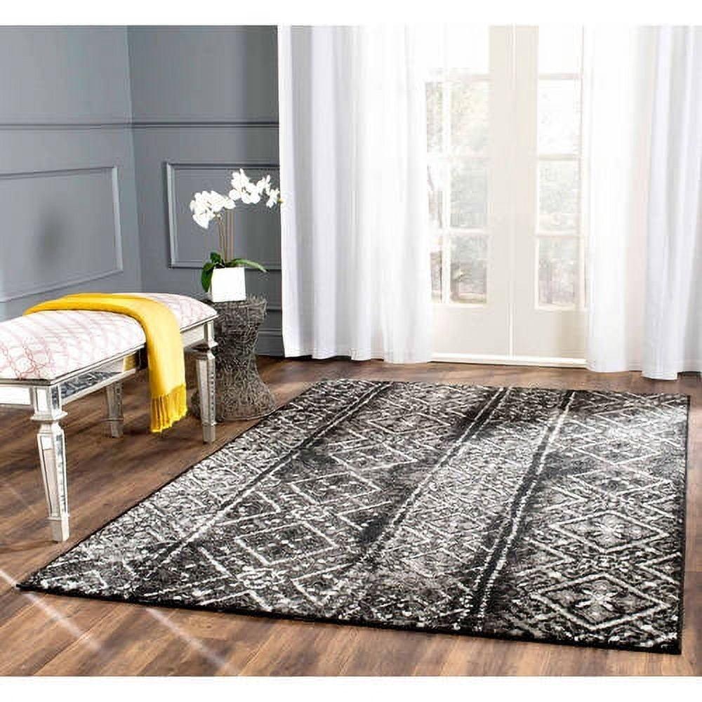 Adirondack ADR111 Machine Made Indoor Area Rug - Black/Silver - 6'x9' - Safavieh