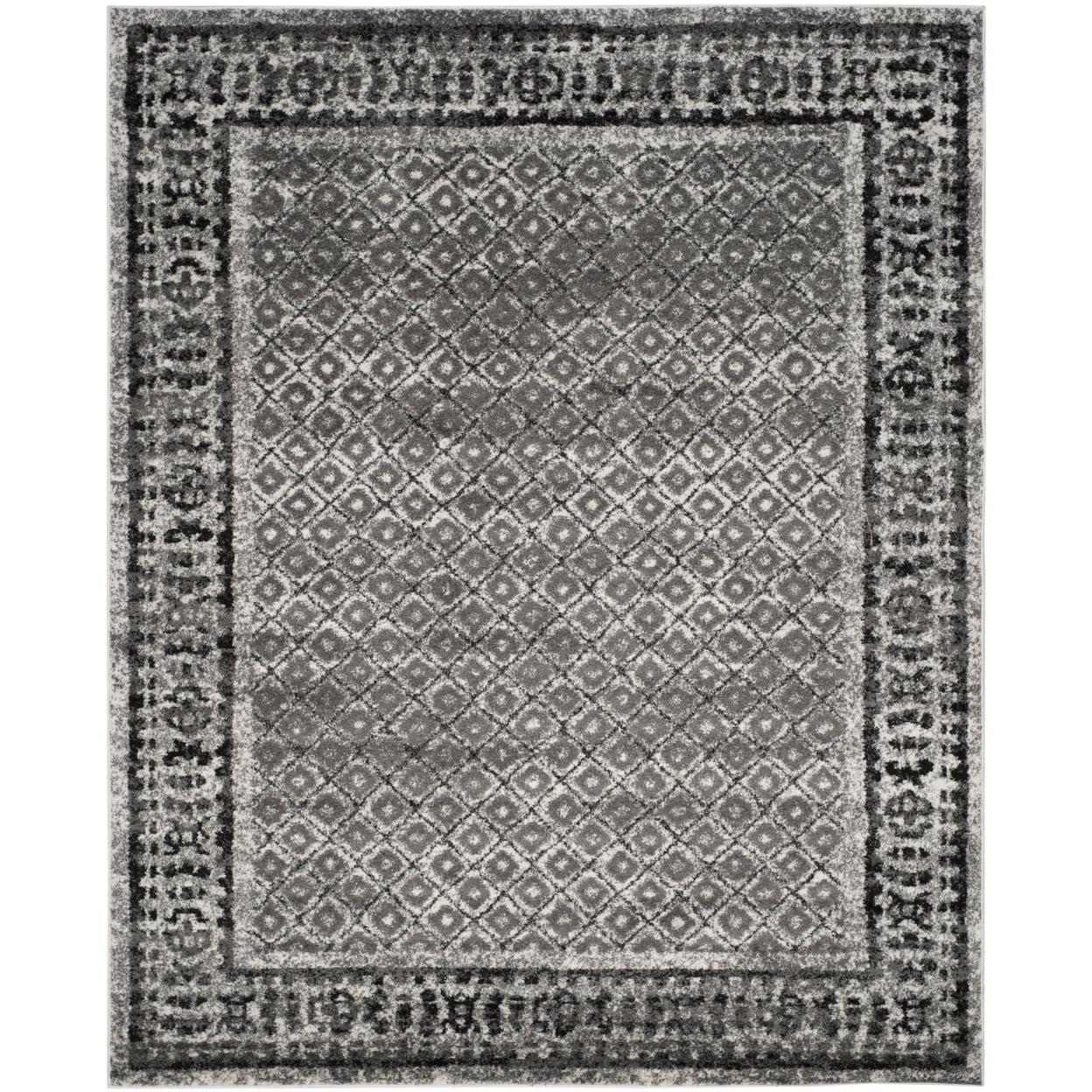 SAFAVIEH Adirondack Royston Geometric Area Rug, Ivory/Silver, 10' x 14'