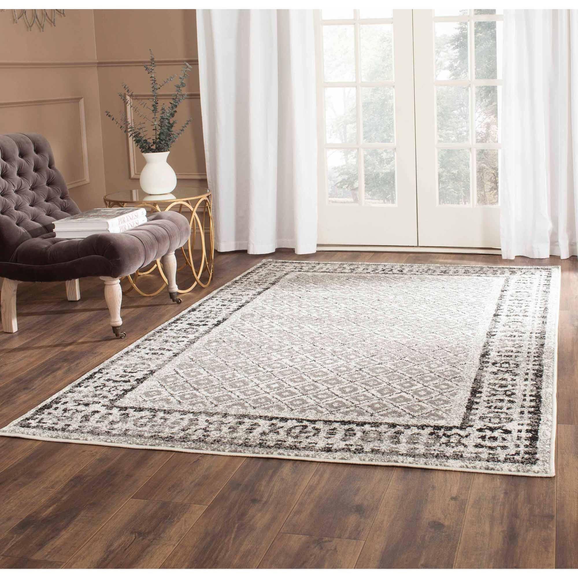 SAFAVIEH Adirondack Royston Traditional Area Rug, Ivory/Silver, 8' x 10'