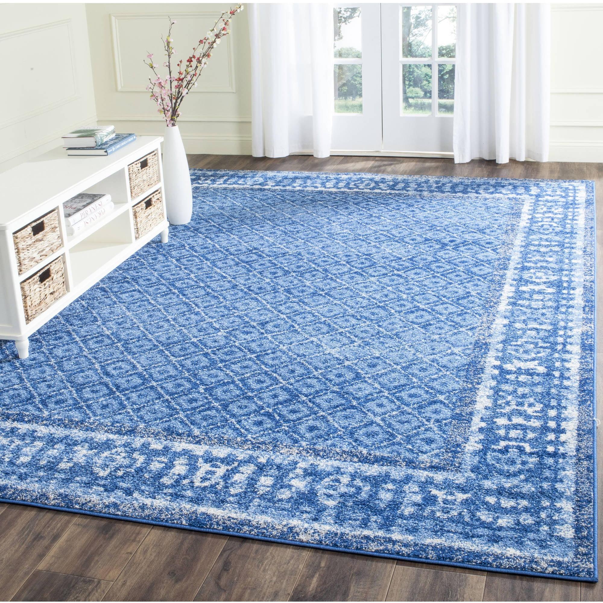 SAFAVIEH Adirondack Royston Traditional Area Rug, Light Blue/Dark Blue, 9' x 12'