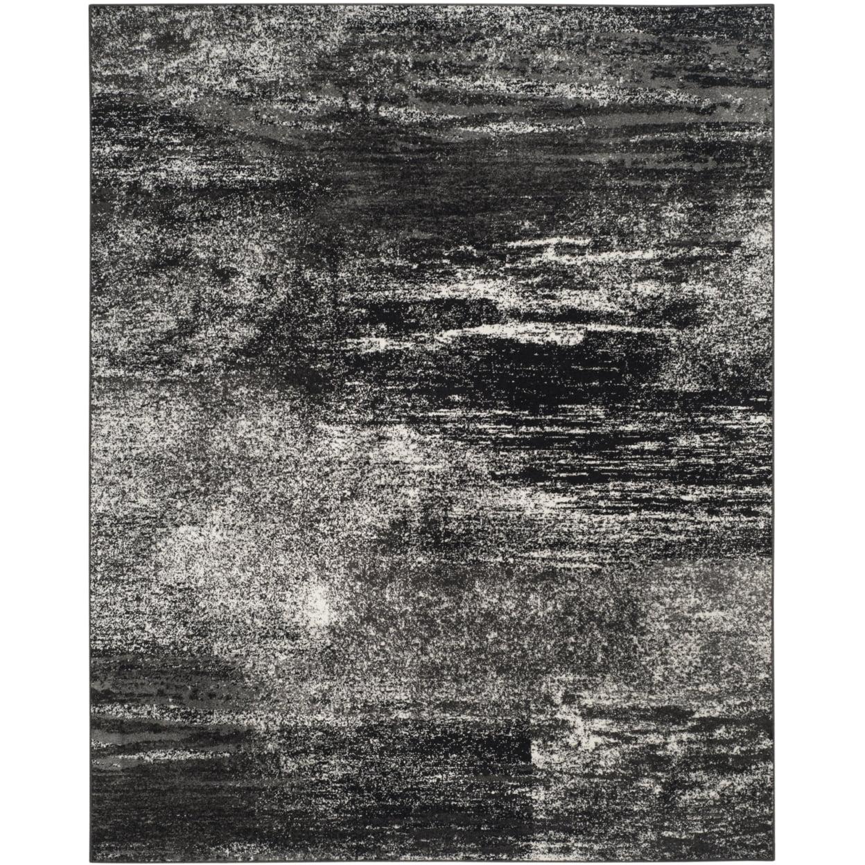 Adirondack ADR112 Machine Made Indoor Area Rug - Silver/Black - 6'x9' - Safavieh