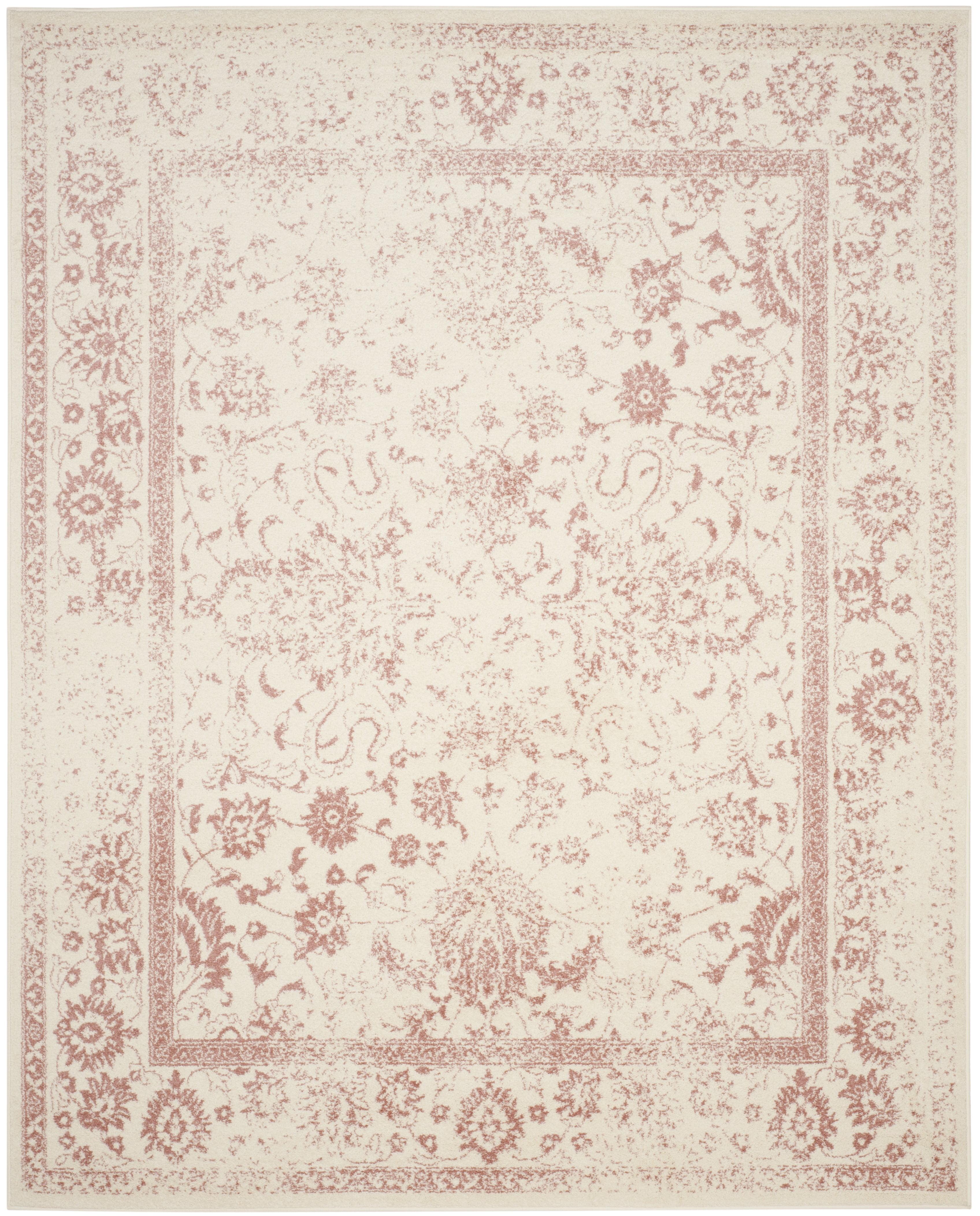 Adirondack ADR109 Machine Made Indoor Area Rug - Ivory/Rose - 8'x10' - Safavieh