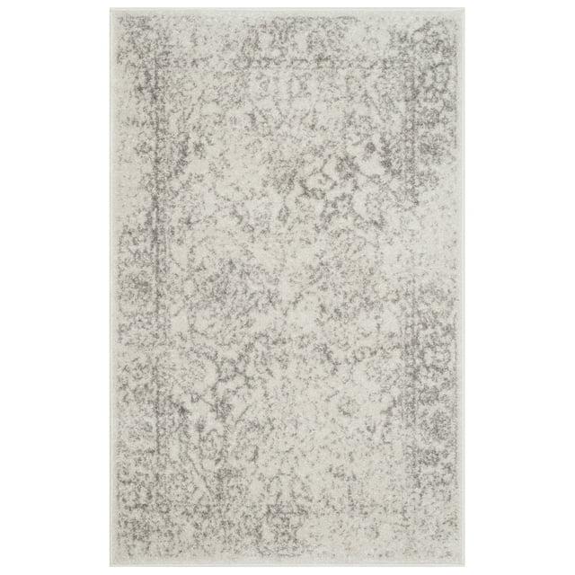 Adirondack ADR109 Machine Made Indoor Accent Rug - Ivory/Silver - 2'-6"x4' - Safavieh