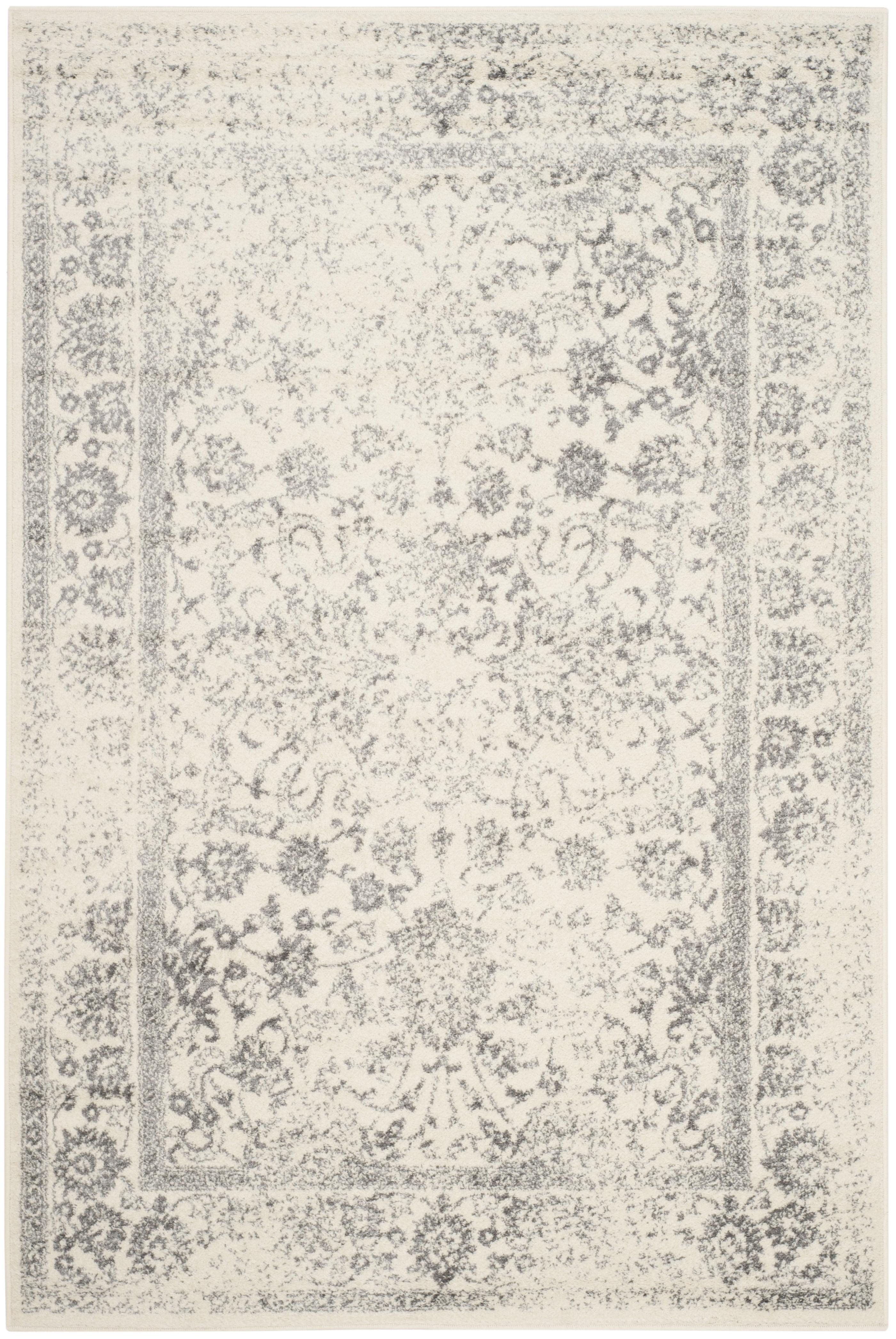 Adirondack ADR109 Machine Made Indoor Area Rug - Ivory/Silver - 5'-1"x7'-6" - Safavieh