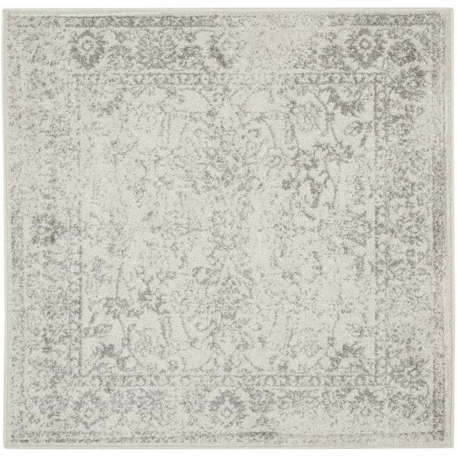 Adirondack ADR109 Machine Made Indoor Area Rug - Ivory/Silver - 5'x5' - Safavieh