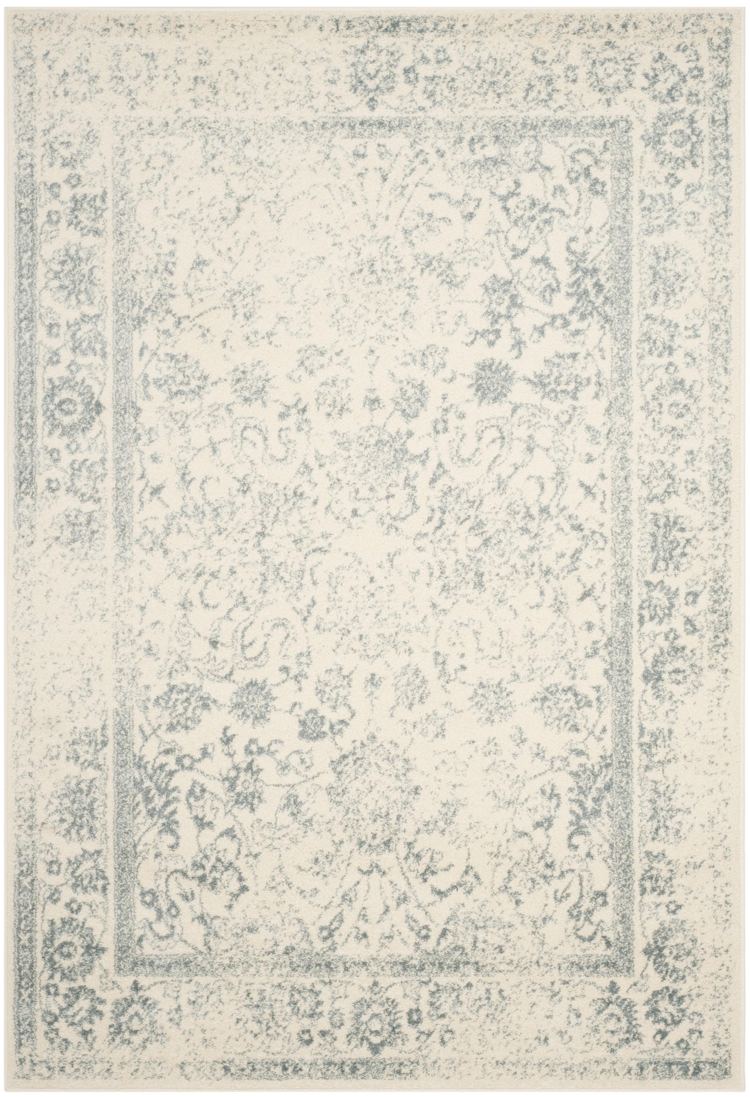 Adirondack ADR109 Machine Made Indoor Area Rug - Ivory/Slate - 6'x9' - Safavieh