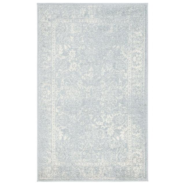 SAFAVIEH Adirondack Wyatt Distressed Area Rug, Slate/Ivory, 3' x 5'