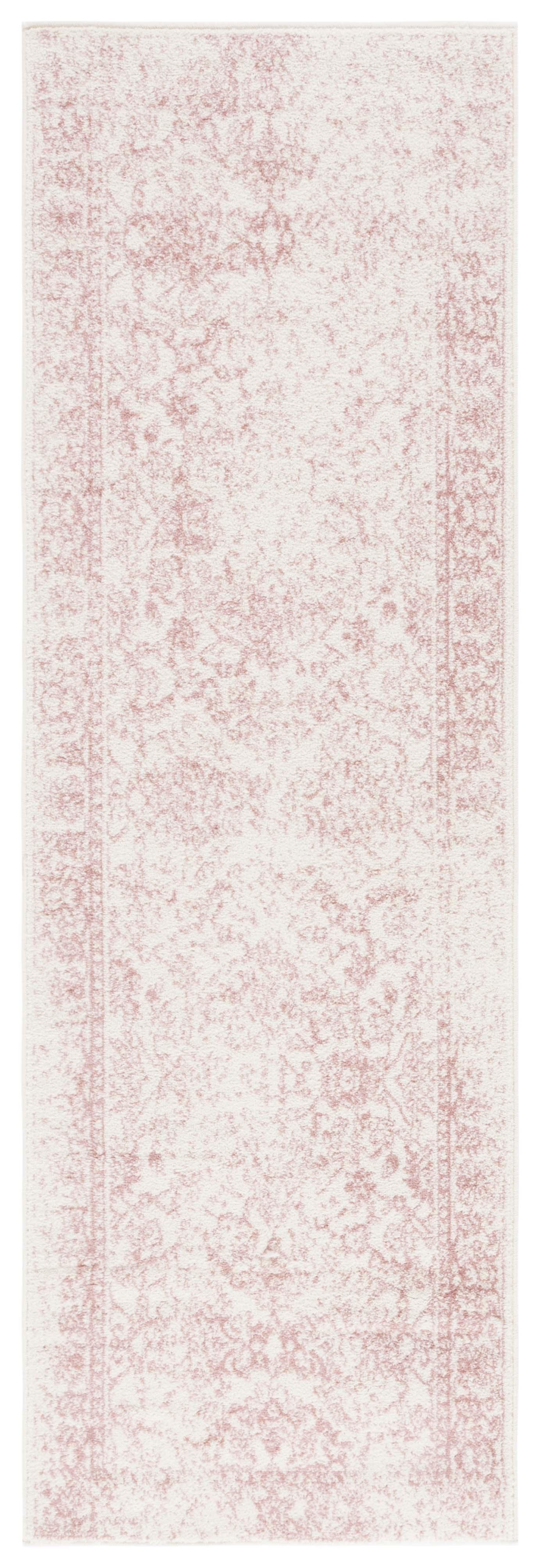 Adirondack ADR109 Machine Made Indoor Runner - Ivory/Rose - 2'6"x6' - Safavieh