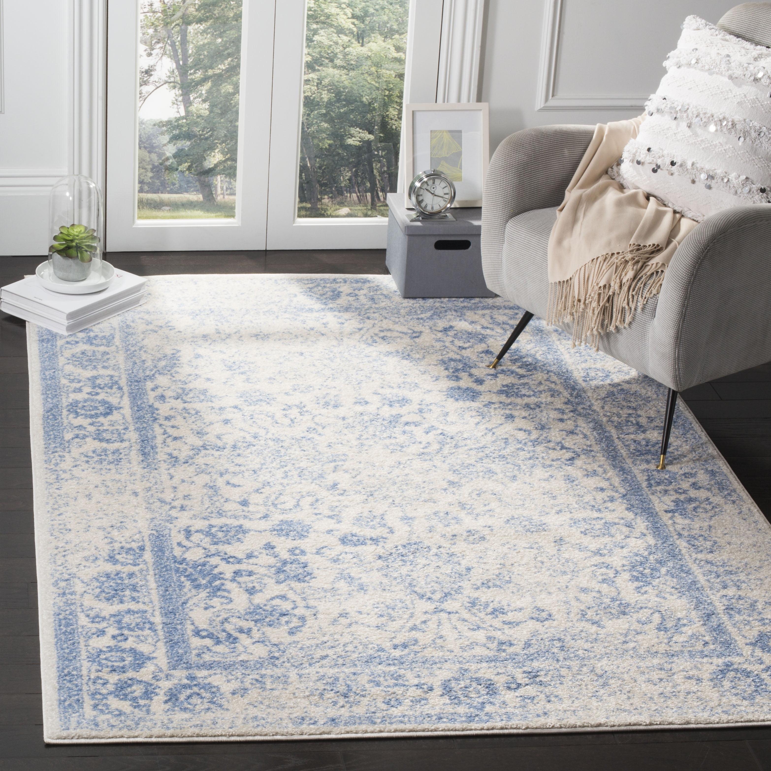 Adirondack ADR109 Machine Made Indoor Area Rug - Ivory/Light Blue - 6'x9' - Safavieh