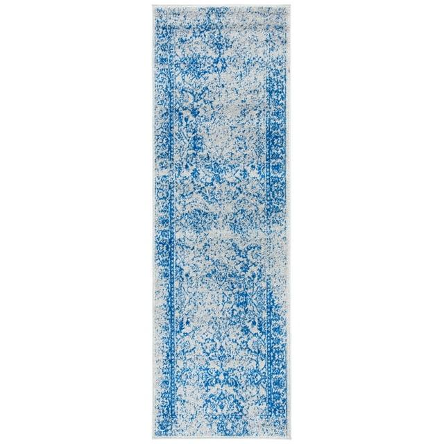 Adirondack ADR109 Machine Made Indoor Runner - Grey/Blue - 2'-6"x18' - Safavieh
