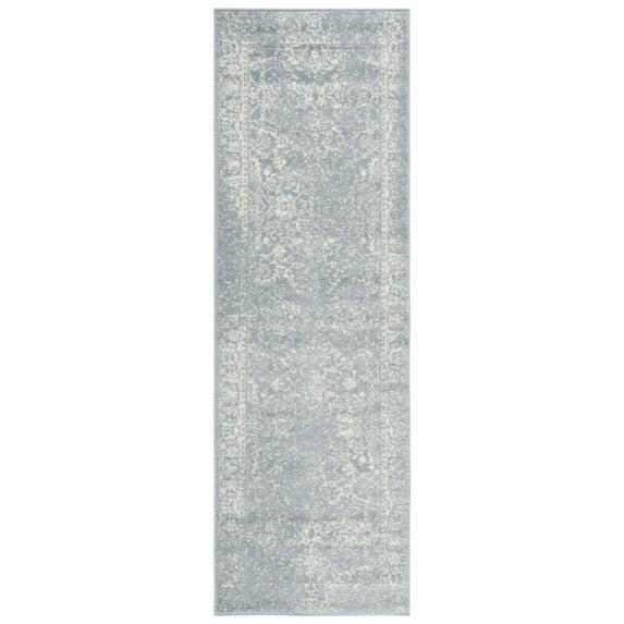 Adirondack ADR109 Machine Made Indoor Runner - Slate/Ivory - 2'-6"x12' - Safavieh