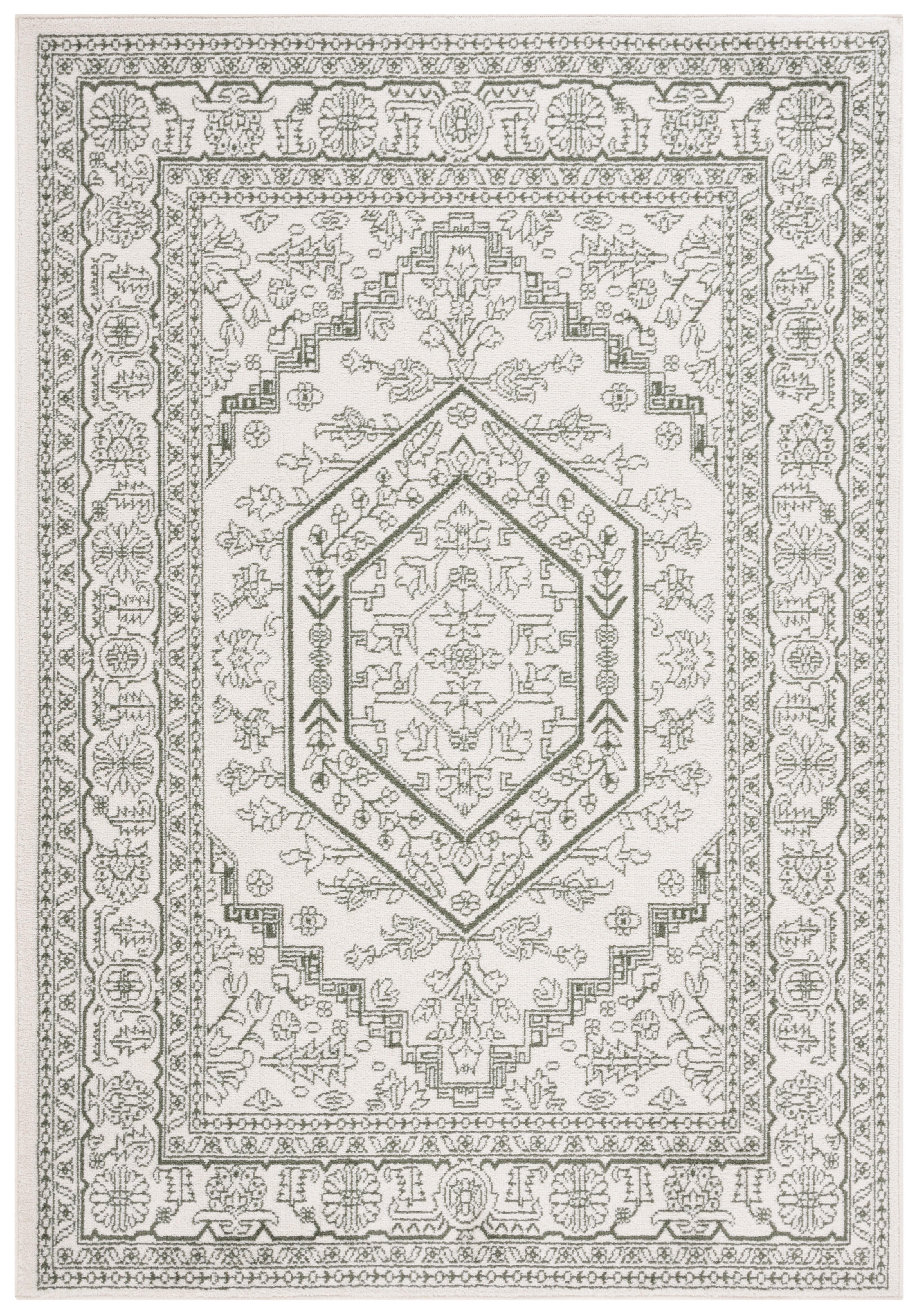 SAFAVIEH Adirondack Xavier Oriental Area Rug, Ivory/Dark Green, 8' x 10'