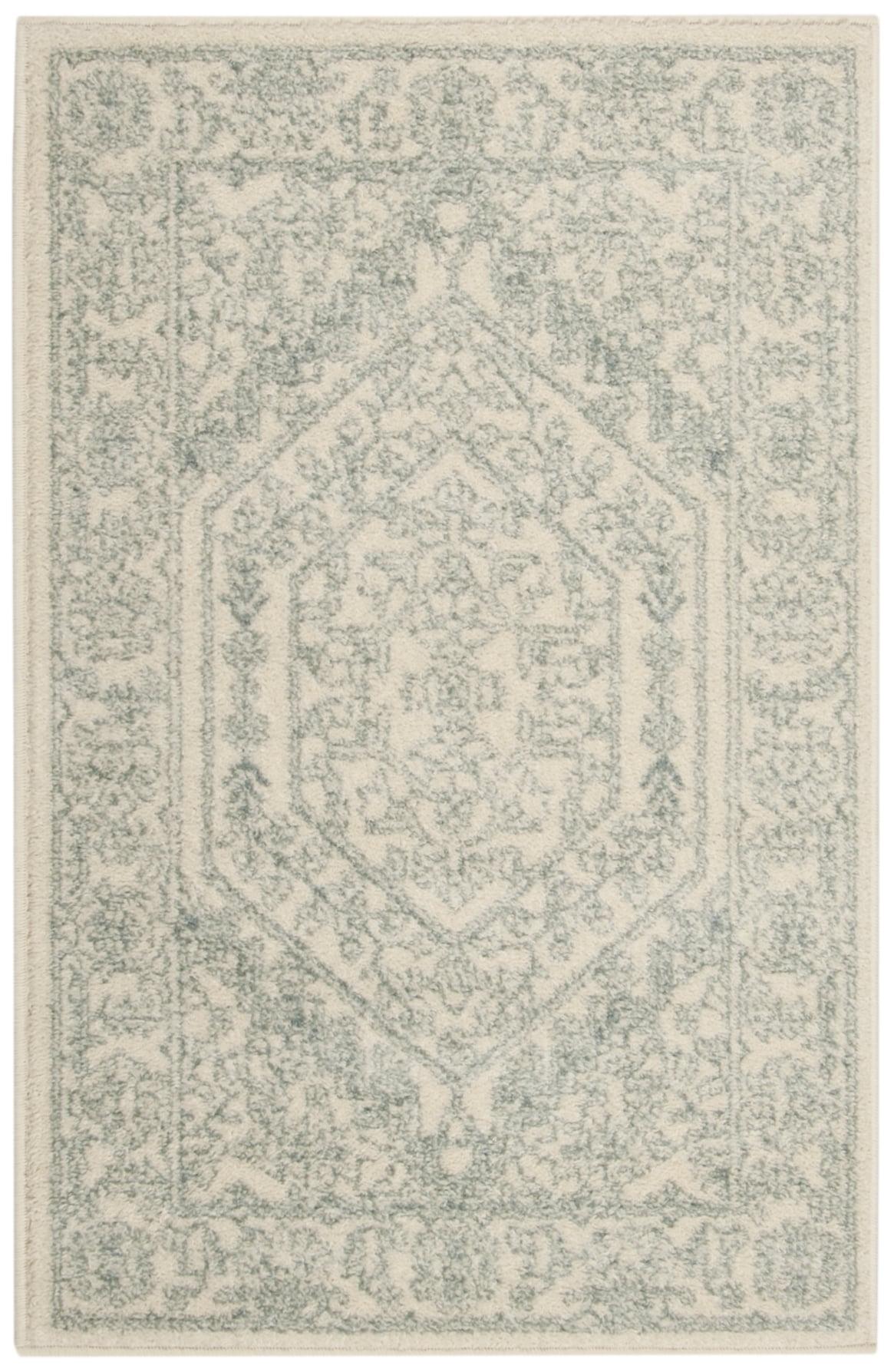 Adirondack ADR108 Machine Made Indoor Accent Rug - Ivory/Slate - 2'-6"x4' - Safavieh