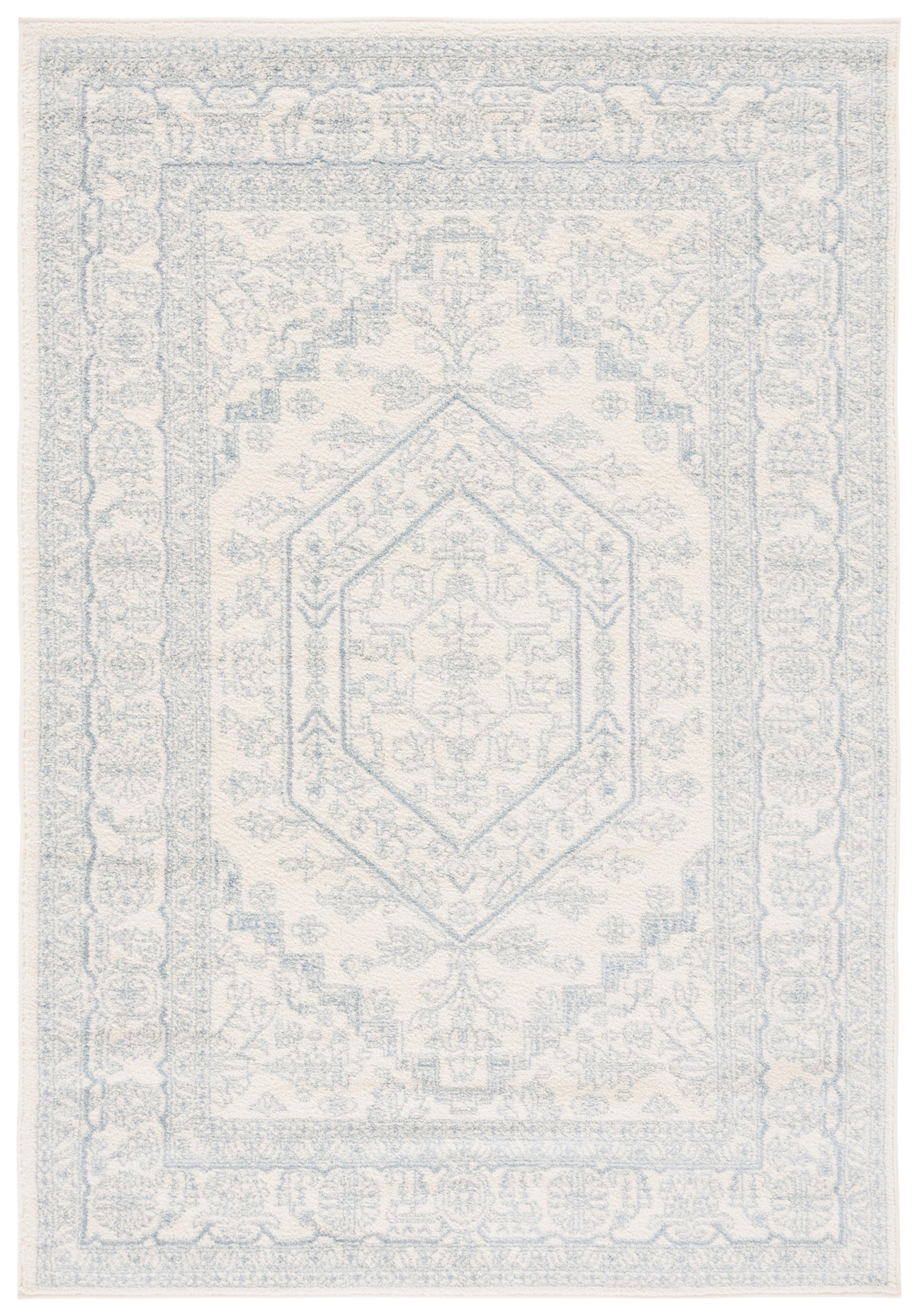 Adirondack ADR108 Power Loomed Area Rug - Ivory/Slate - 6'x9' - Safavieh.