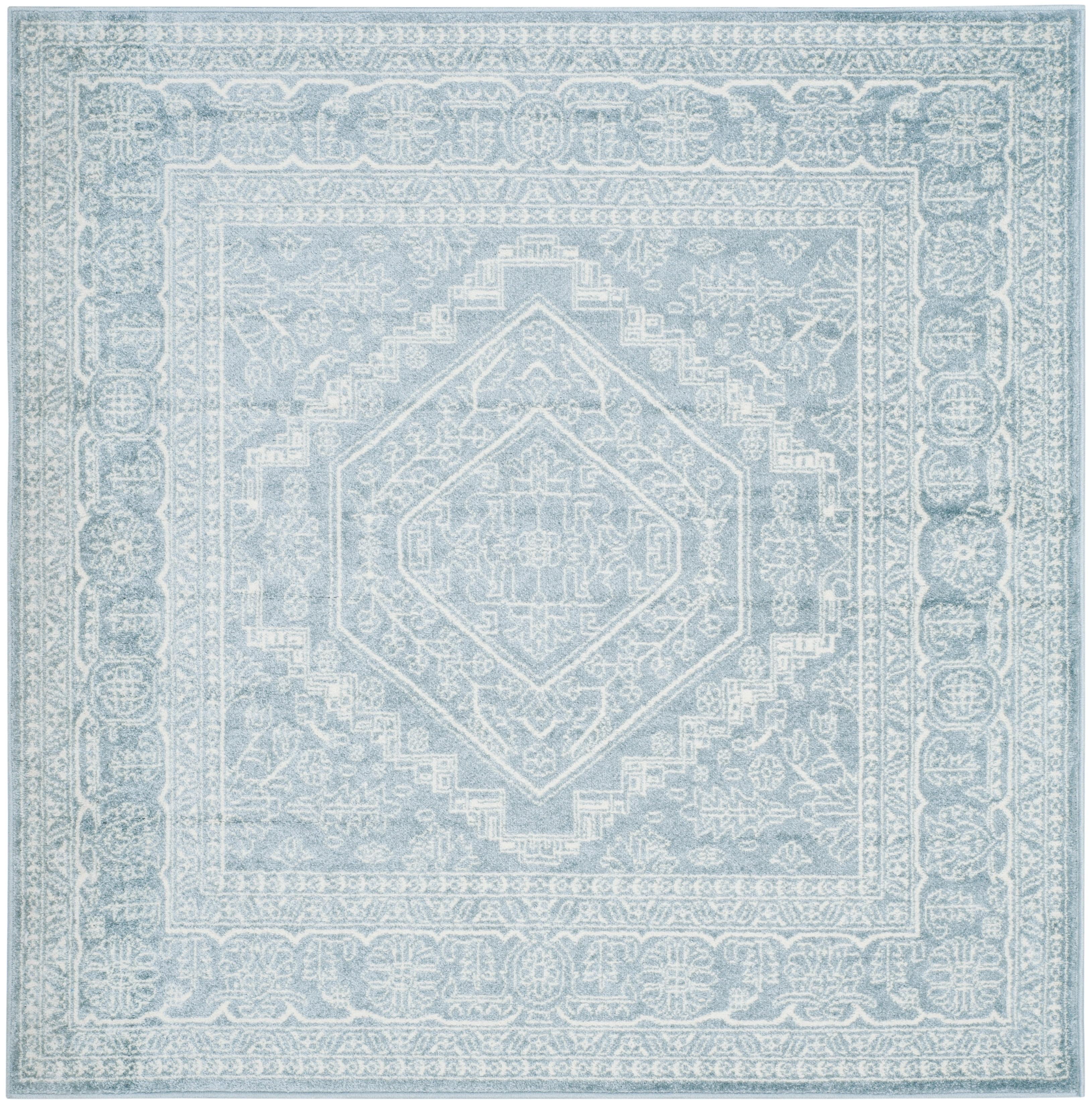 Adirondack ADR108 Power Loomed Area Rug - Slate/Ivory - 6'x6' - Safavieh.