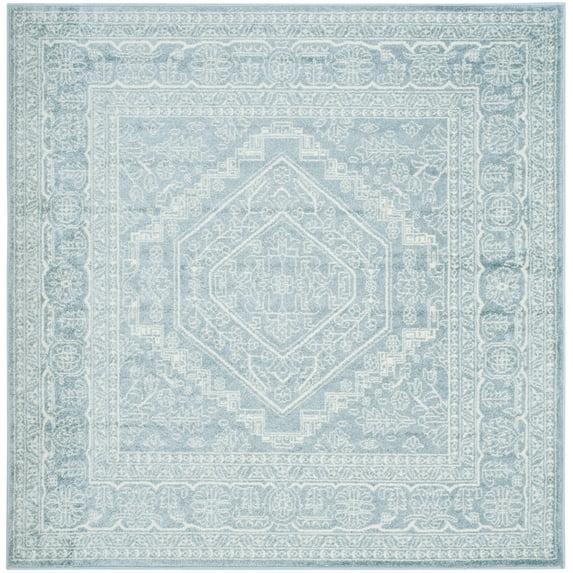 Adirondack ADR108 Power Loomed Area Rug - Slate/Ivory - 6'x6' - Safavieh.