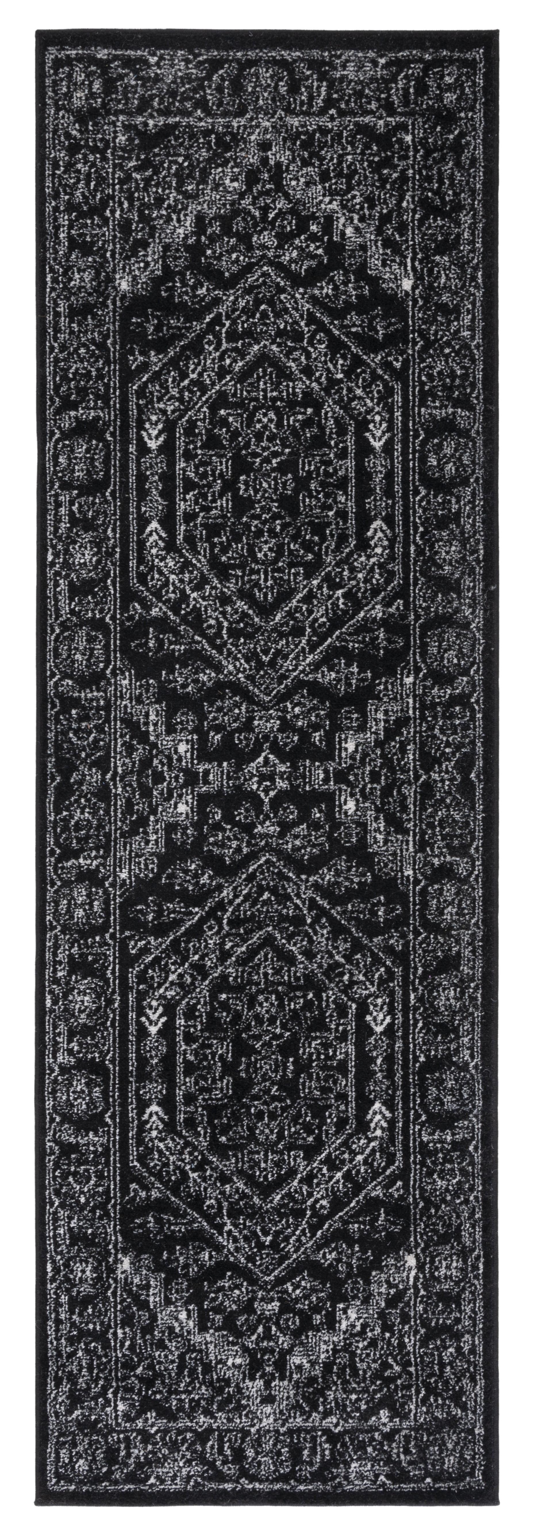 SAFAVIEH Adirondack Xavier Oriental Runner Rug, Black/Ivory, 2'6" x 8'