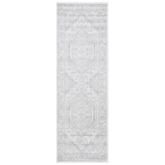 Adirondack ADR108 Power Loomed Runner Rug - Ivory/Silver - 2'6"x18' - Safavieh.