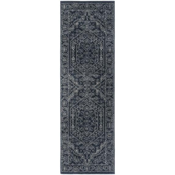 Adirondack ADR108 Power Loomed Runner Rug - Navy/Ivory - 2'6"x8' - Safavieh.