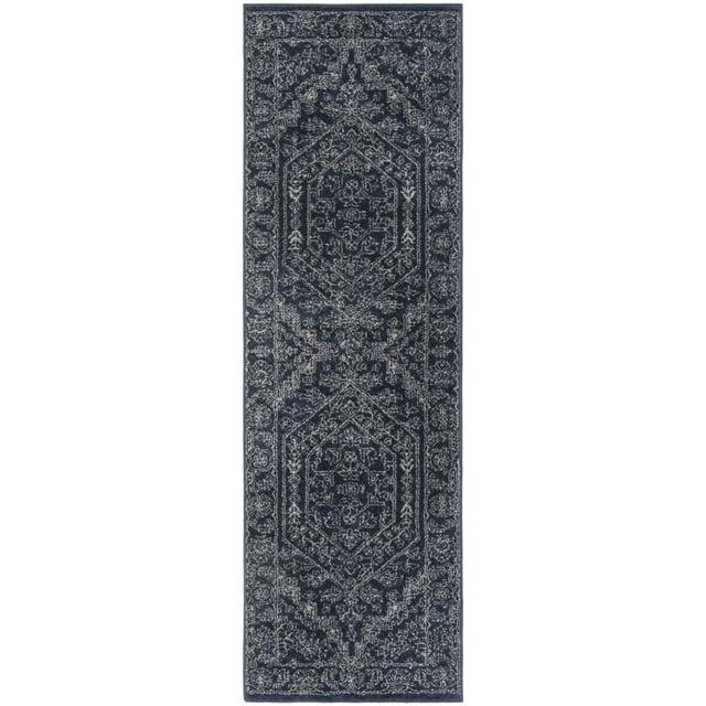Adirondack ADR108 Power Loomed Runner Rug - Navy/Ivory - 2'6"x8' - Safavieh.