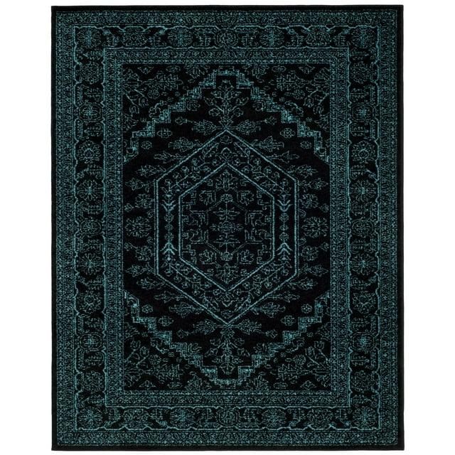 Adirondack ADR108 Power Loomed Area Rug - Black/Teal - 8'x10' - Safavieh.