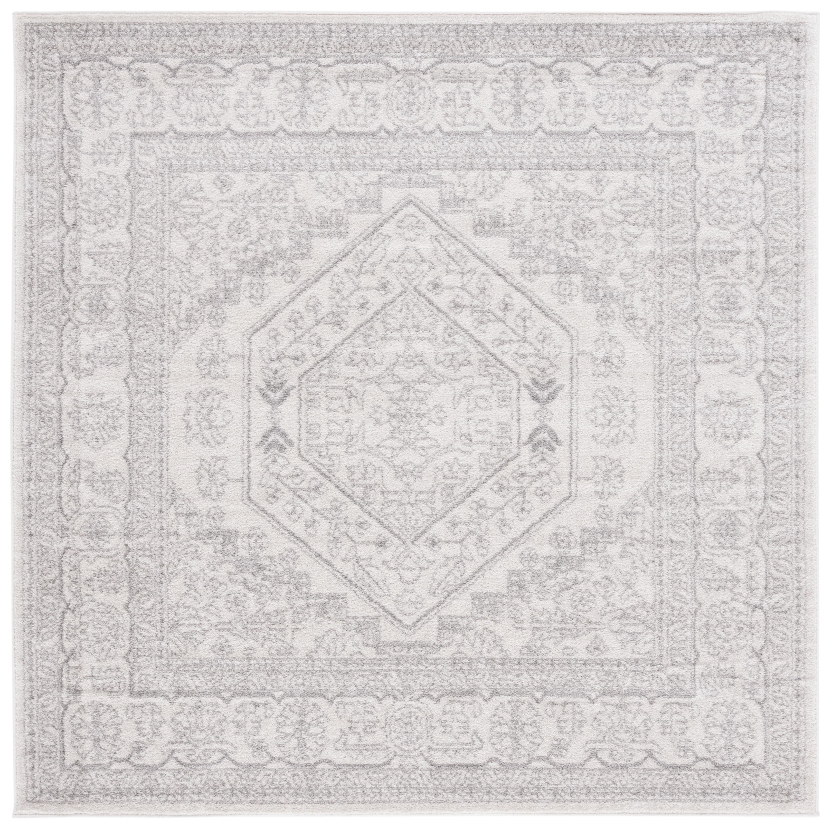 SAFAVIEH Adirondack Xavier Oriental Area Rug, Ivory/Silver, 12' x 12' Square