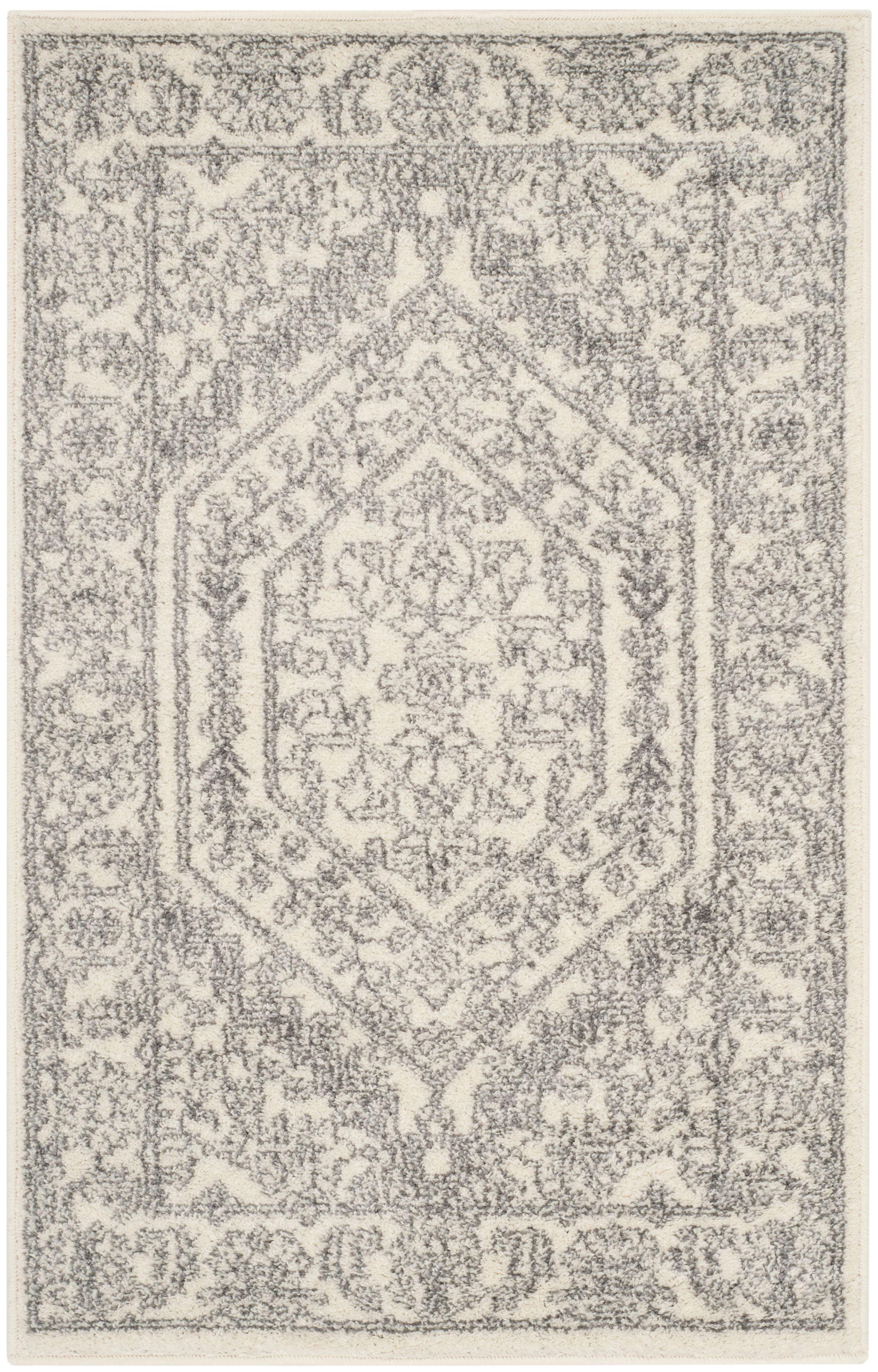 Adirondack ADR108 Power Loomed Accent Rug - Ivory/Silver - 2'6"x4' - Safavieh.