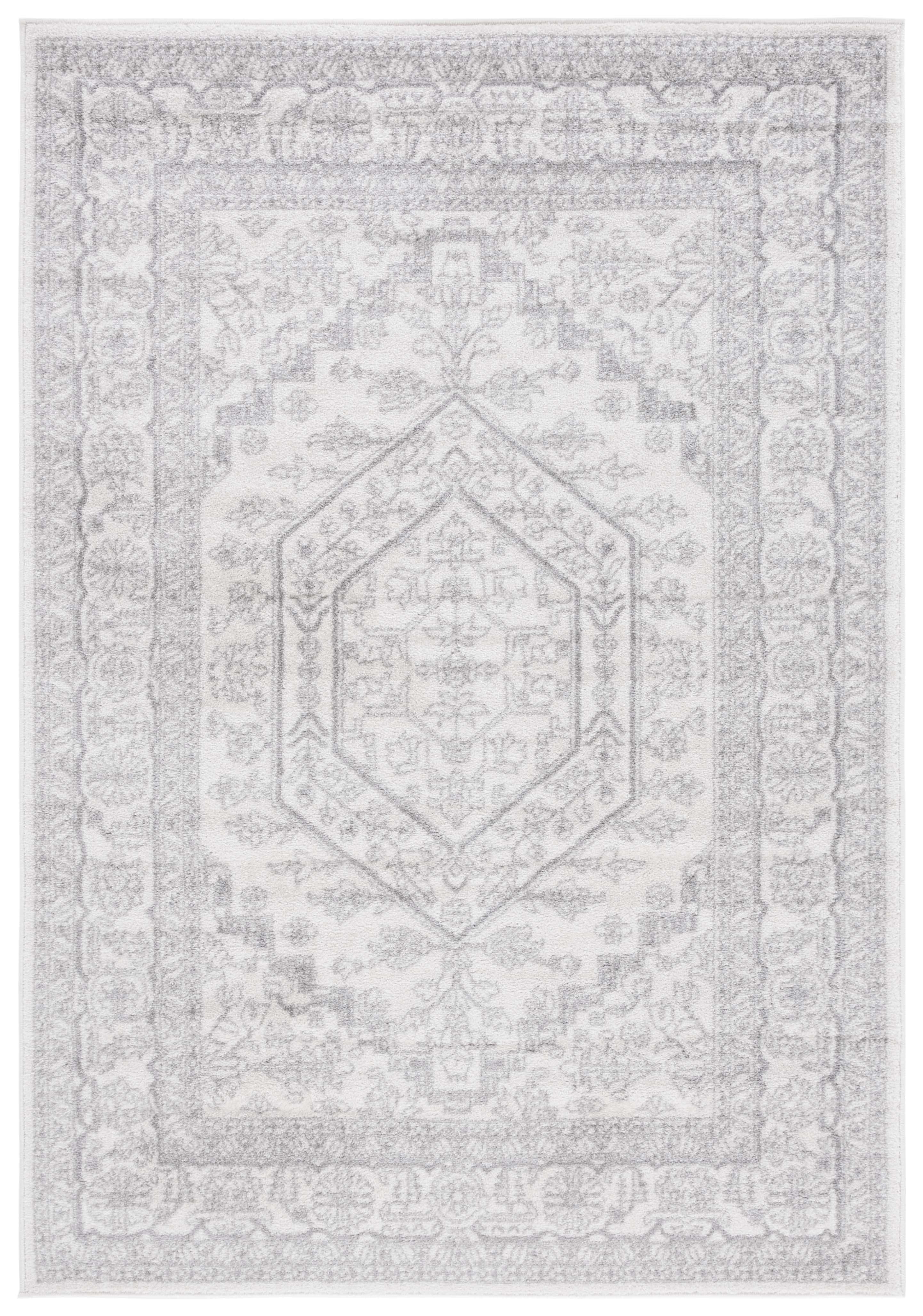 Adirondack ADR108 Power Loomed Area Rug - Ivory/Silver - 4'x6' - Safavieh.