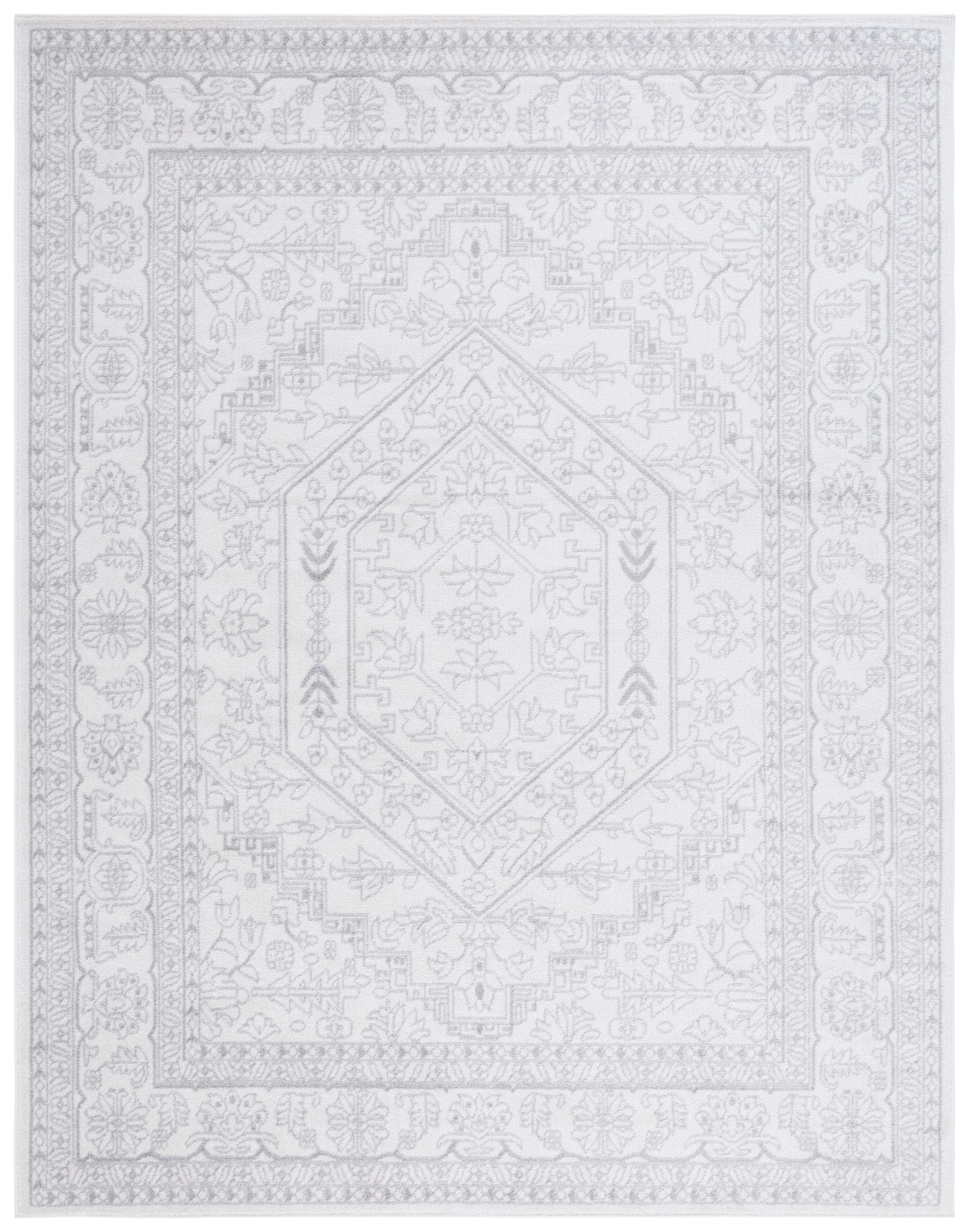 SAFAVIEH Adirondack Xavier Traditional Area Rug, Ivory/Silver, 9' x 12'