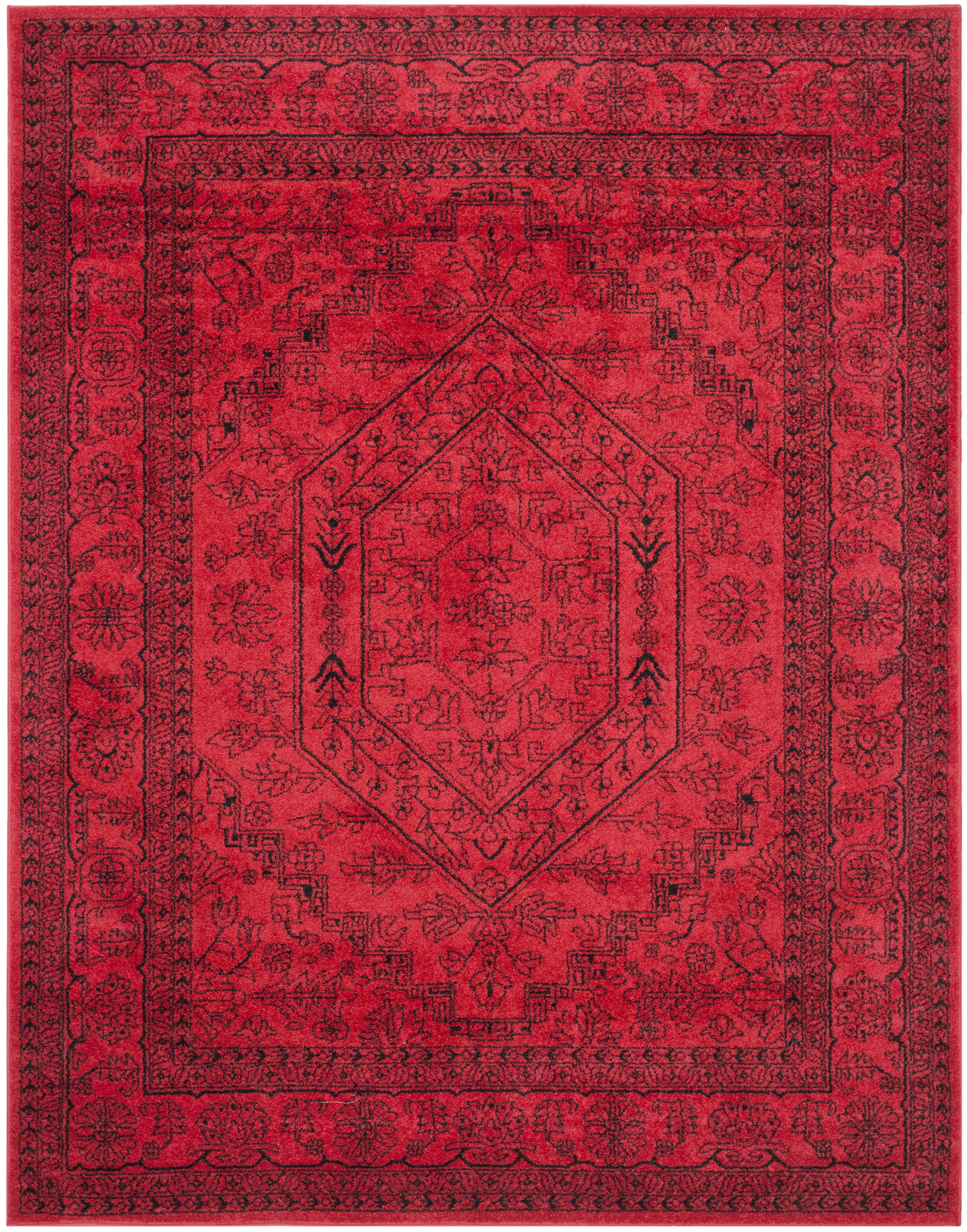 Safavieh Adirondack, RED / BLACK, 9' X 12', Area Rug, ADR108F-9