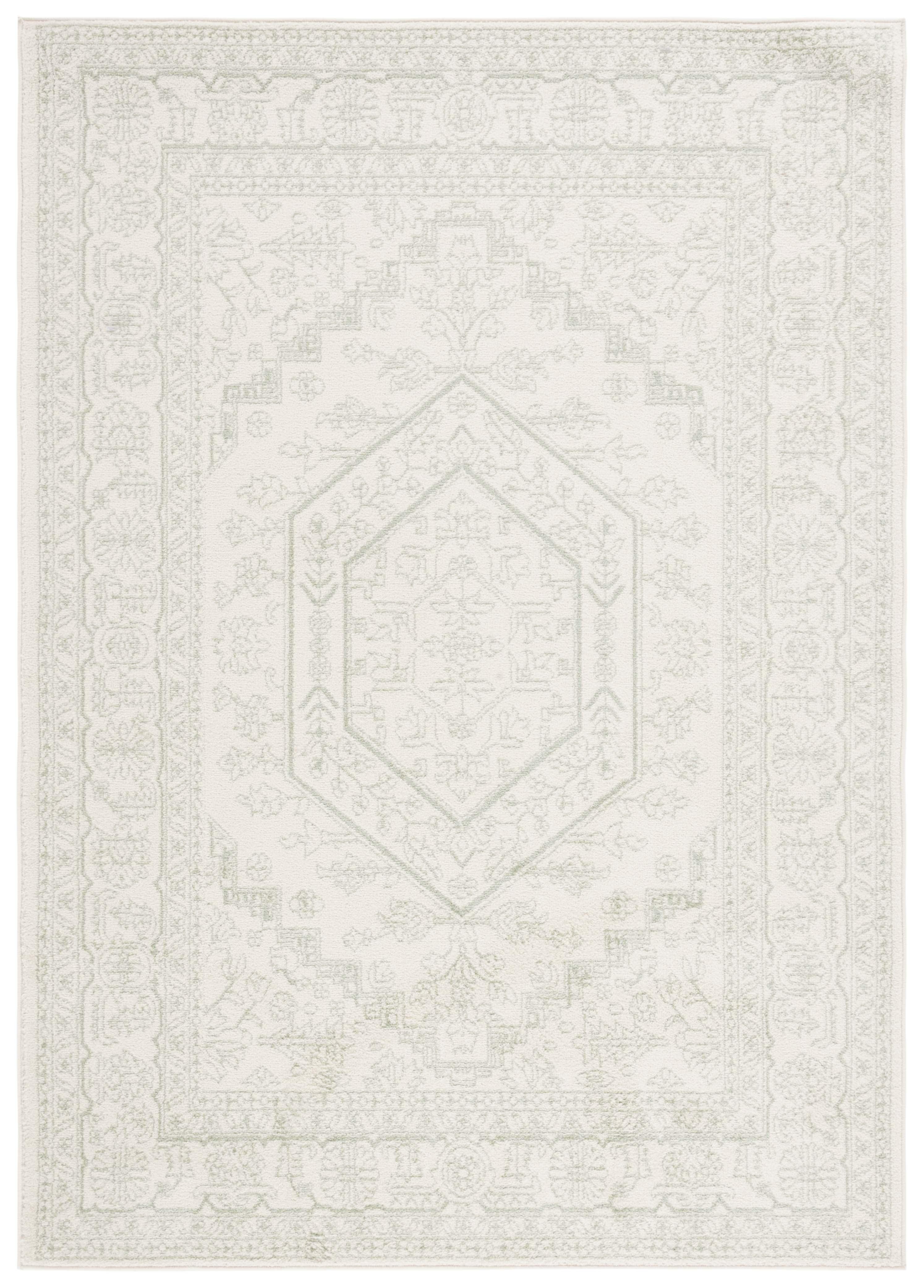 SAFAVIEH Adirondack Xavier Traditional Area Rug, Sage/Ivory, 4' x 6'