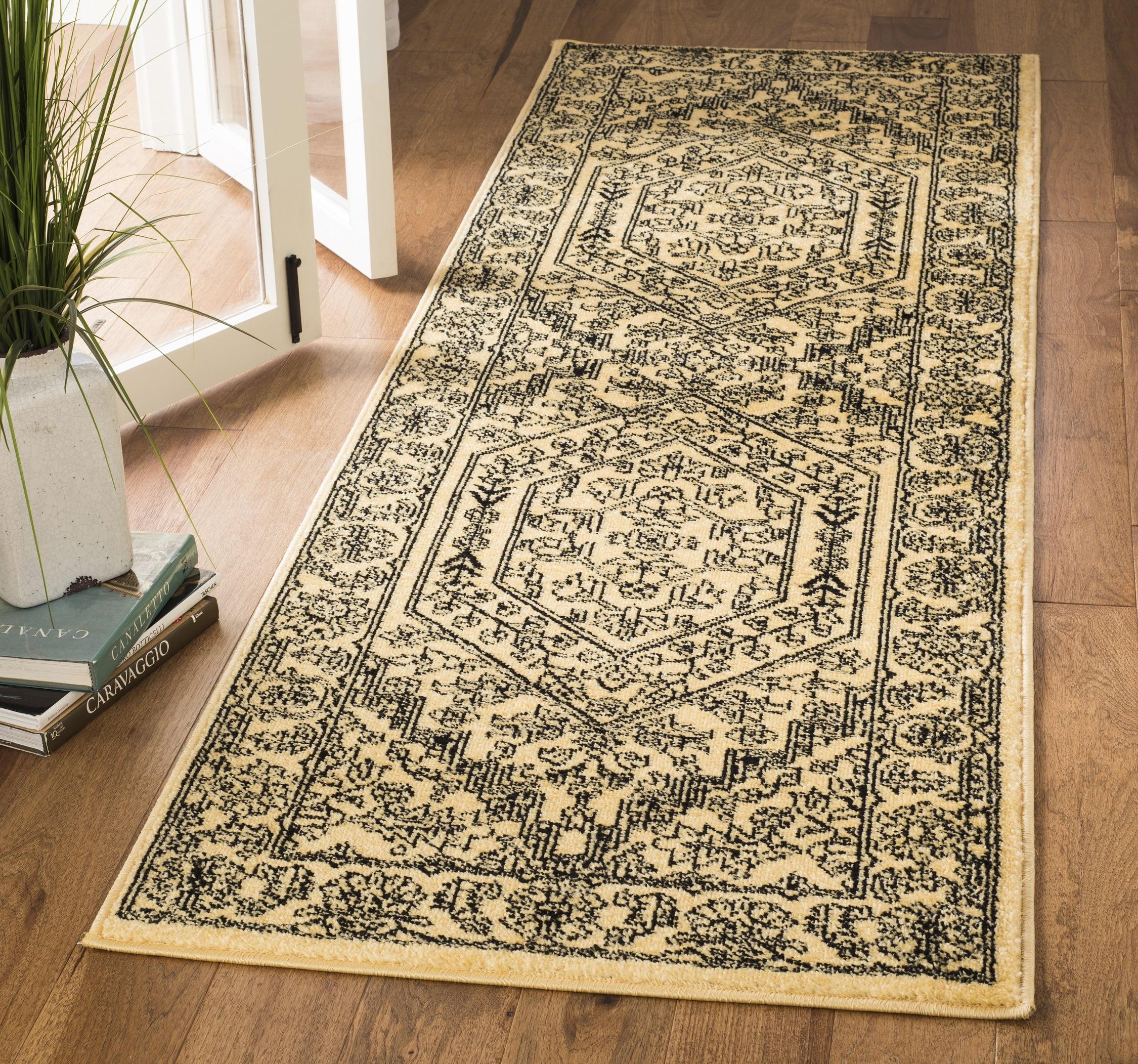 Adirondack ADR108 Power Loomed Runner Rug - Gold/Black - 2'6"x12' - Safavieh.