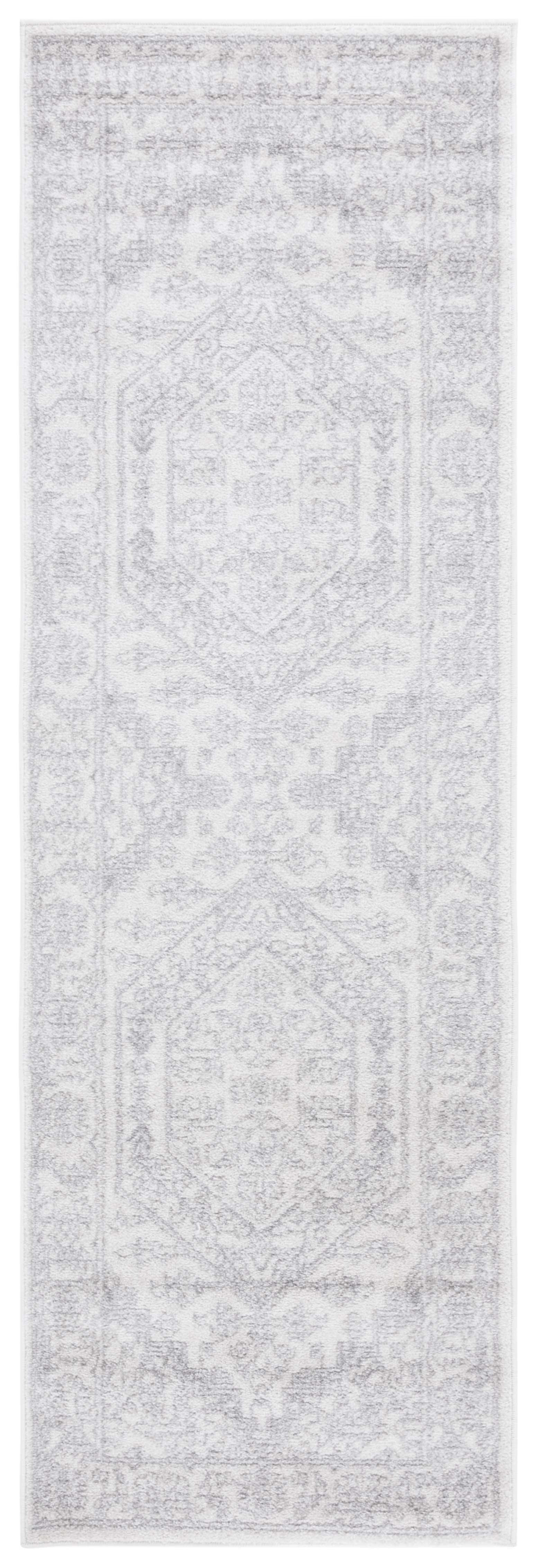 Adirondack ADR108 Power Loomed Runner Rug - Ivory/Silver - 2'6"x18' - Safavieh.