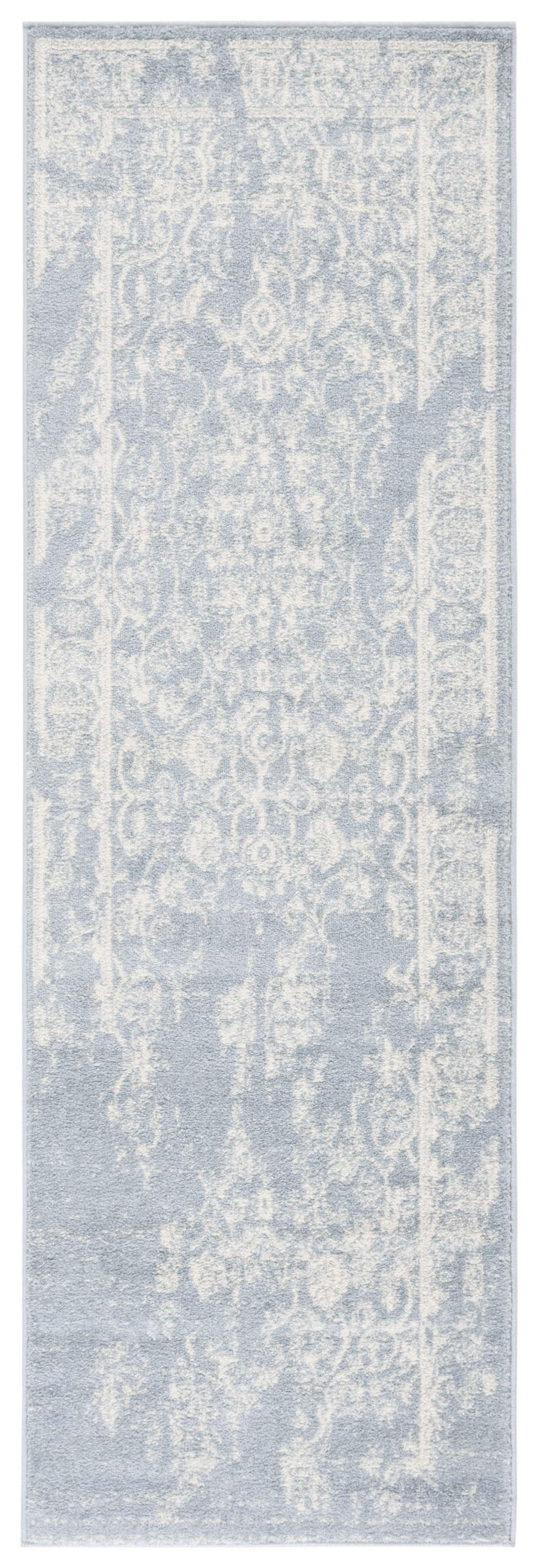 Adirondack ADR101 Power Loomed Runner Rug - Slate/Ivory - 2'6"x8' - Safavieh.