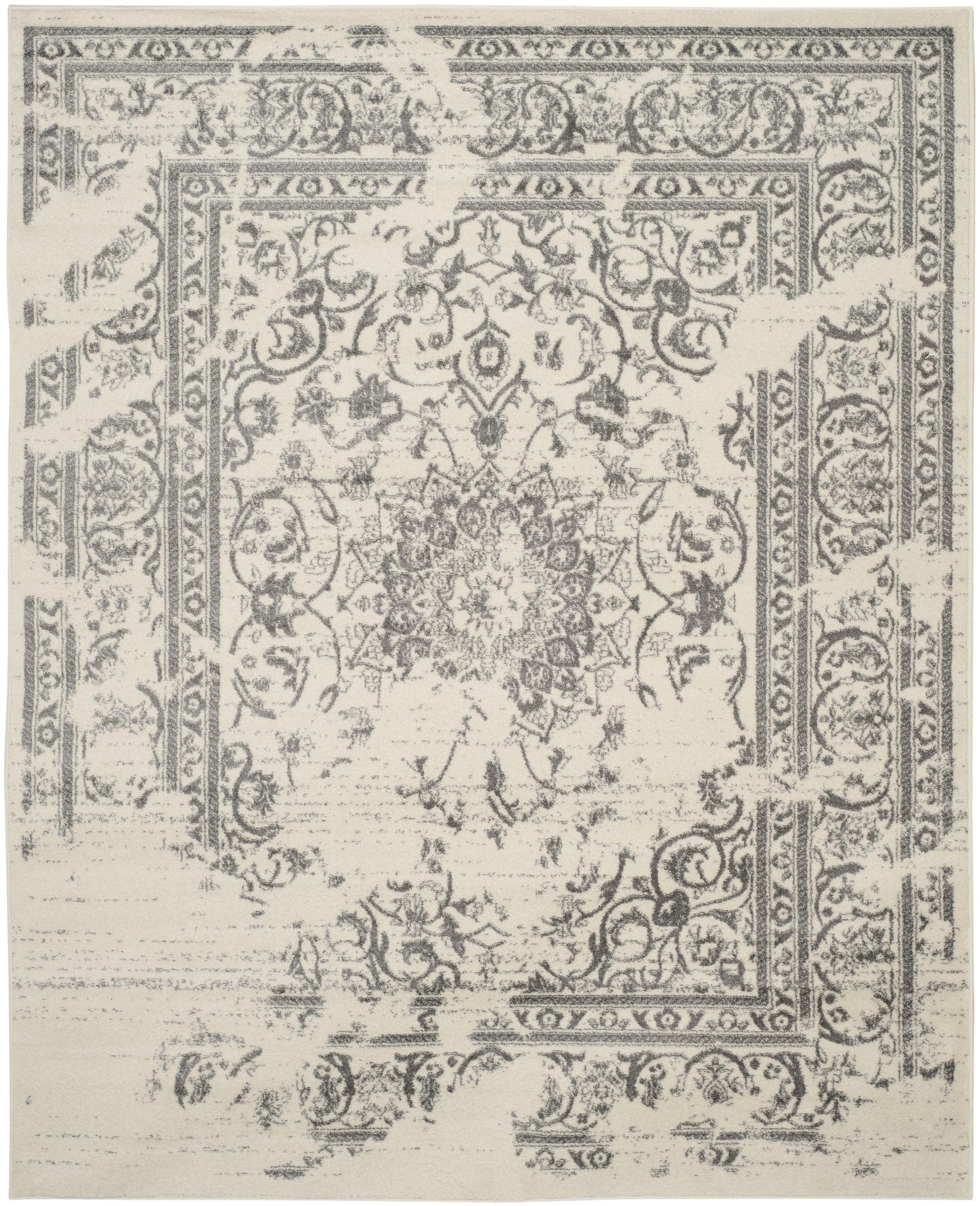 Adirondack ADR101 Power Loomed Area Rug - Ivory/Silver - 10'x14' - Safavieh.