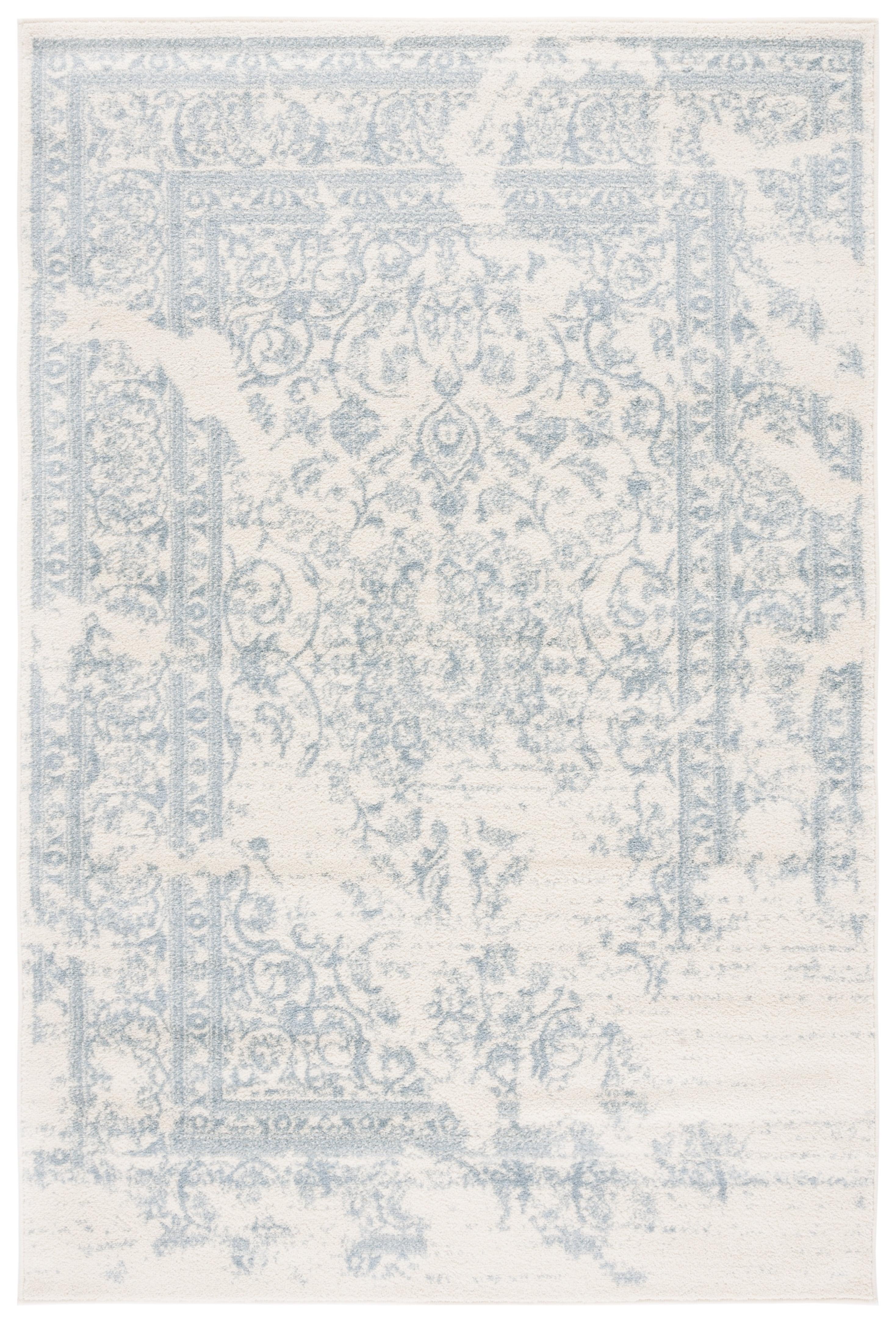 Ivory Slate Chic Lodge Hand-Knotted Square Area Rug, 6' x 9'